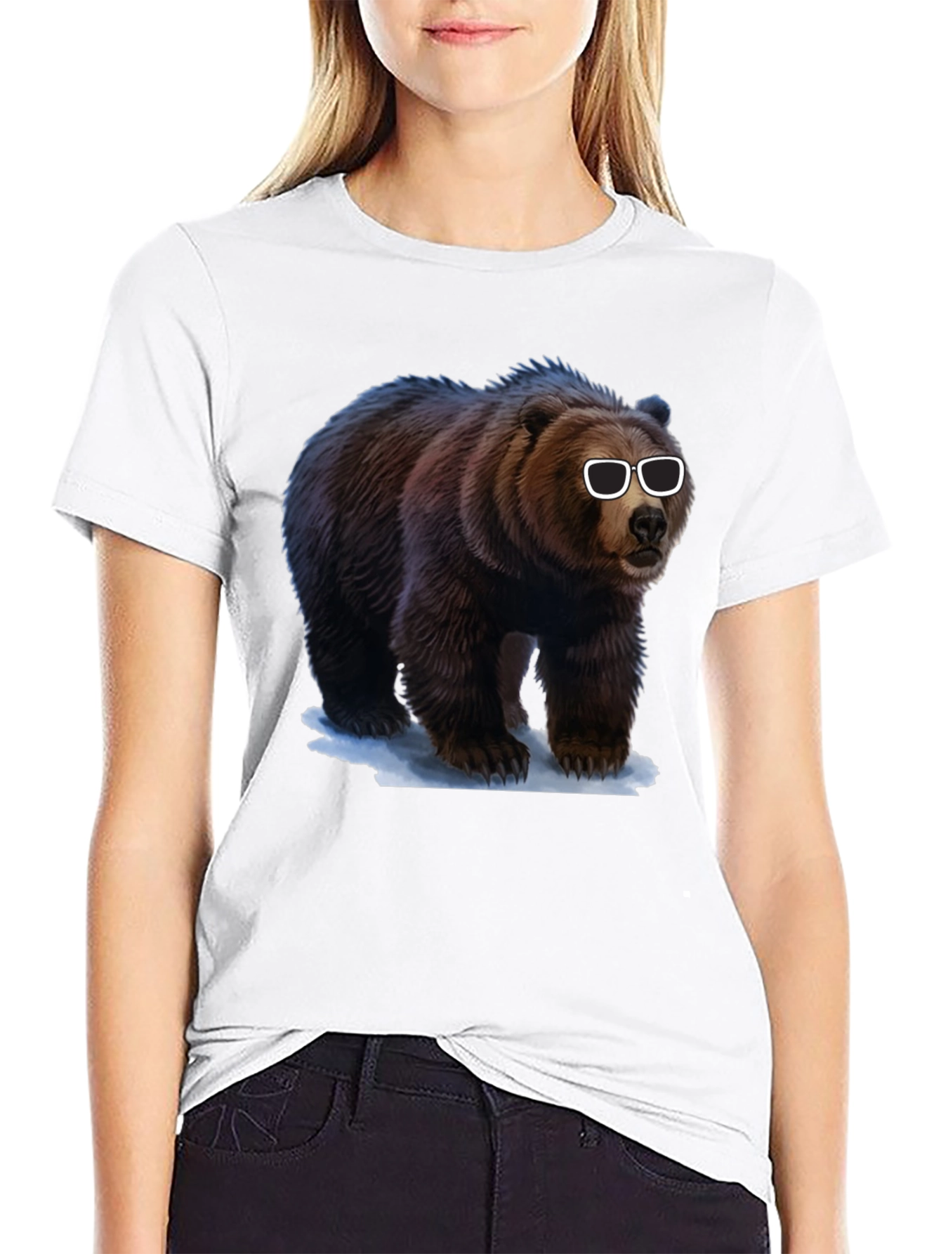 Cool Bear Graphic Tee - Black Cotton T-Shirt