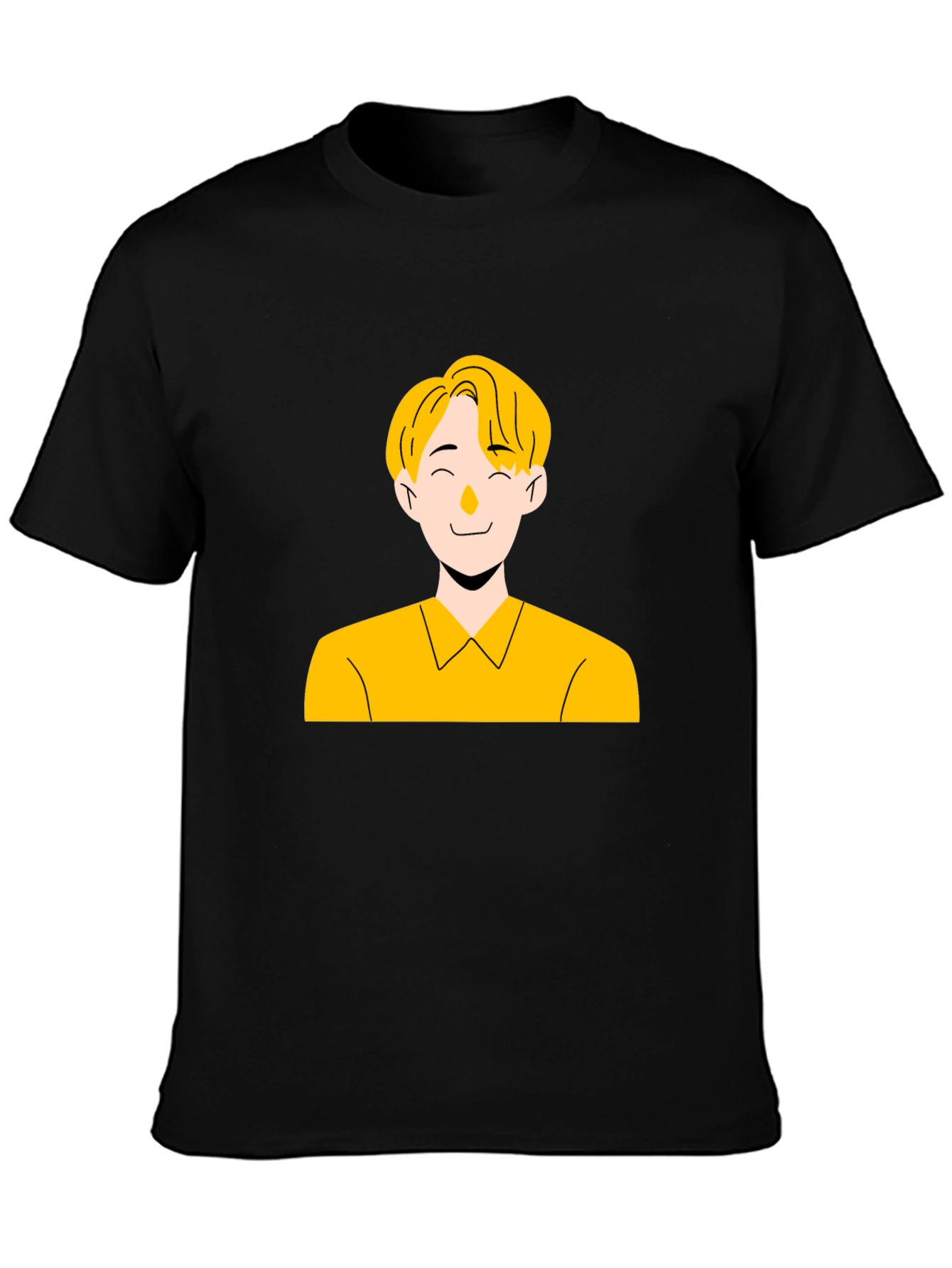 Cool Graphic Tee - Illustrated Mans Portrait