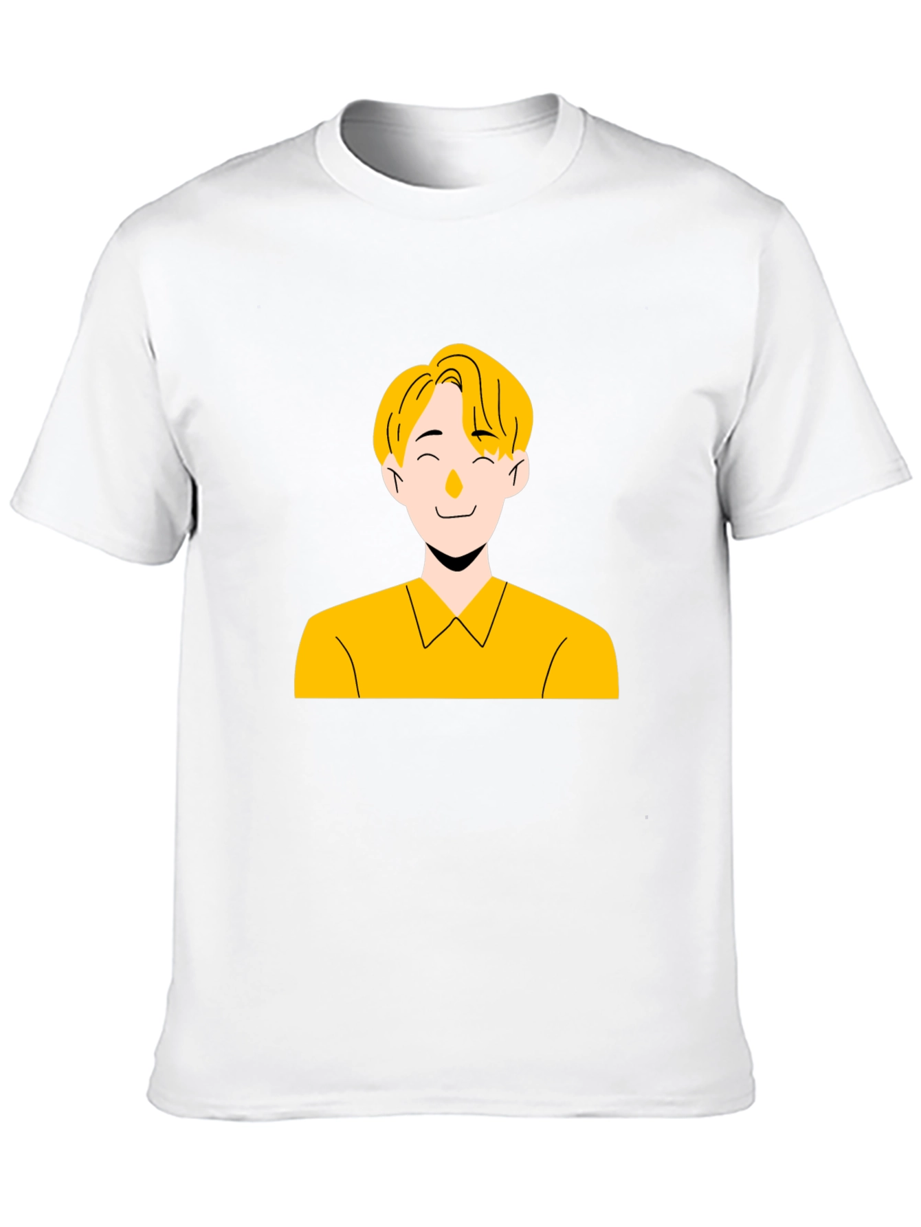 Cool Graphic Tee - Illustrated Mans Portrait