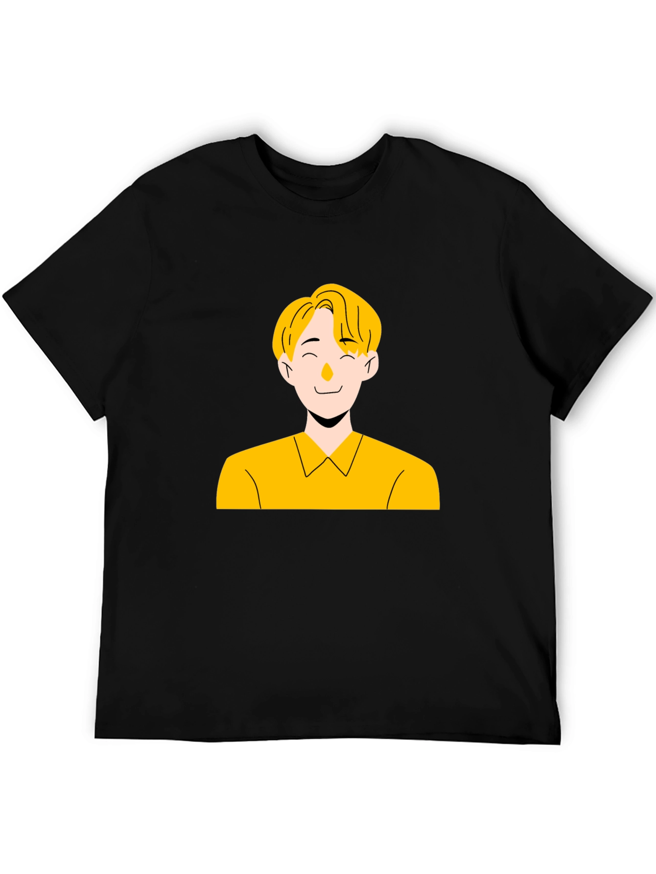 Cool Graphic Tee - Illustrated Mans Portrait