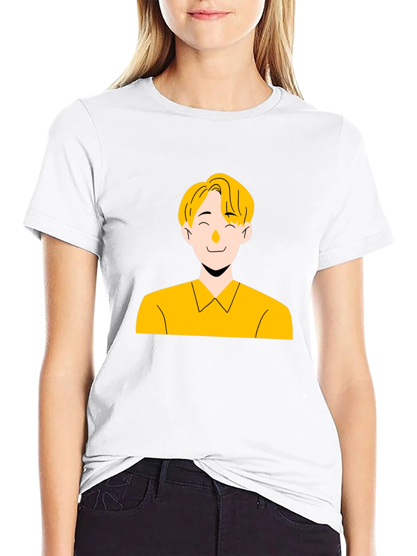 Cool Graphic Tee - Illustrated Mans Portrait