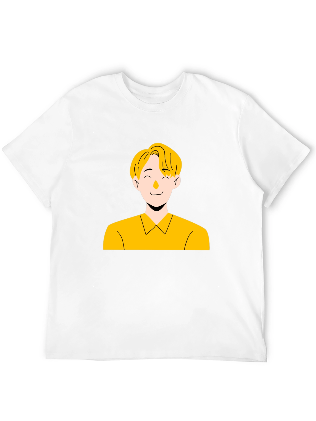 Cool Graphic Tee - Illustrated Mans Portrait