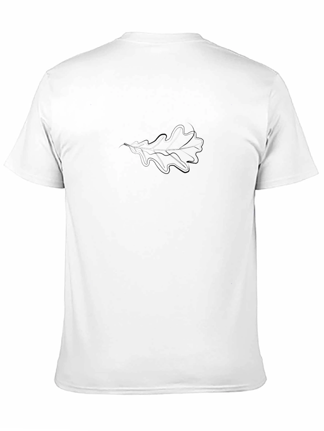 Minimalist Black Oak Leaf T-Shirt