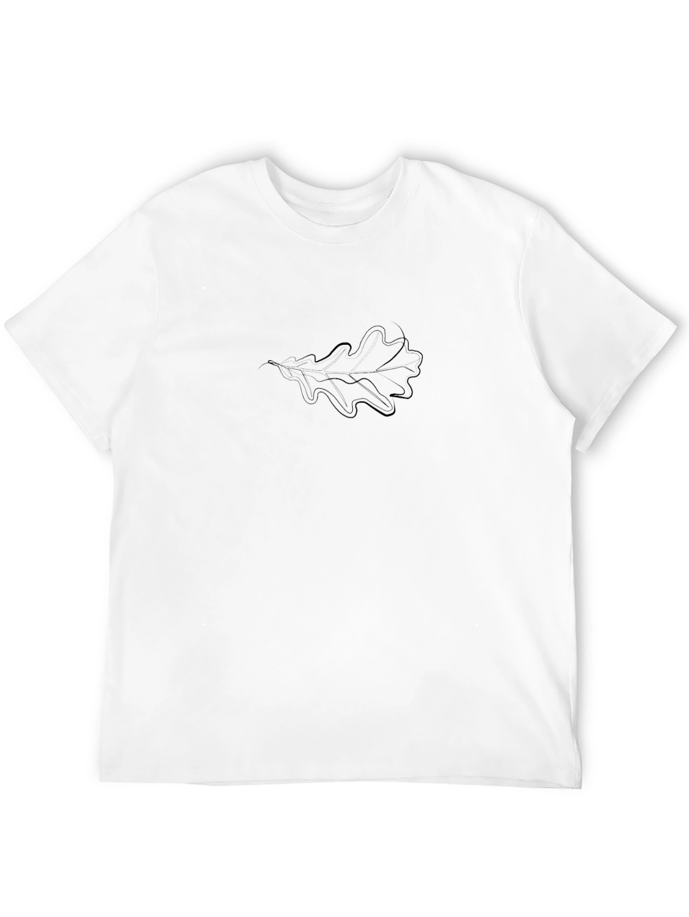 Minimalist Black Oak Leaf T-Shirt