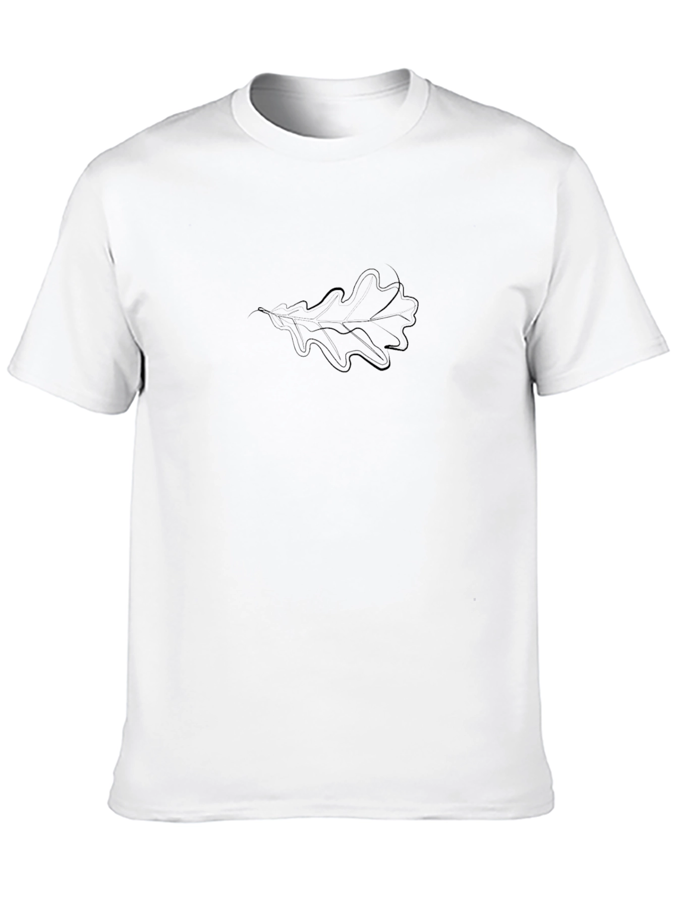 Minimalist Black Oak Leaf T-Shirt
