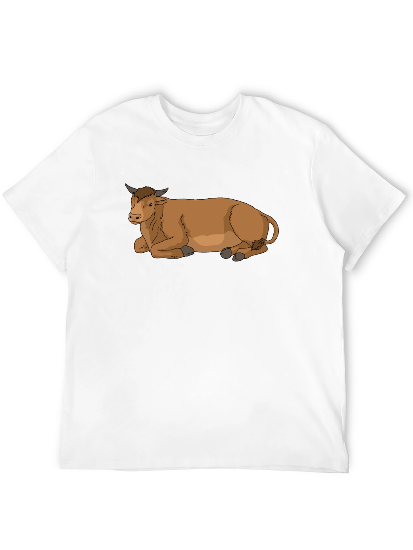 Cow Graphic Tee - Relaxed Fit Black T-Shirt