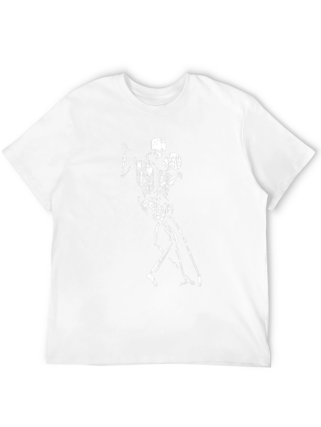 Dancing Skeletons Graphic Tee - Black Cotton