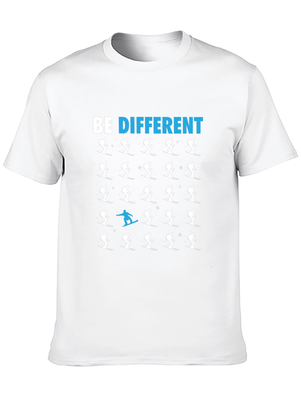 Be Different T-Shirt Ski Snowboard Novelty Tee