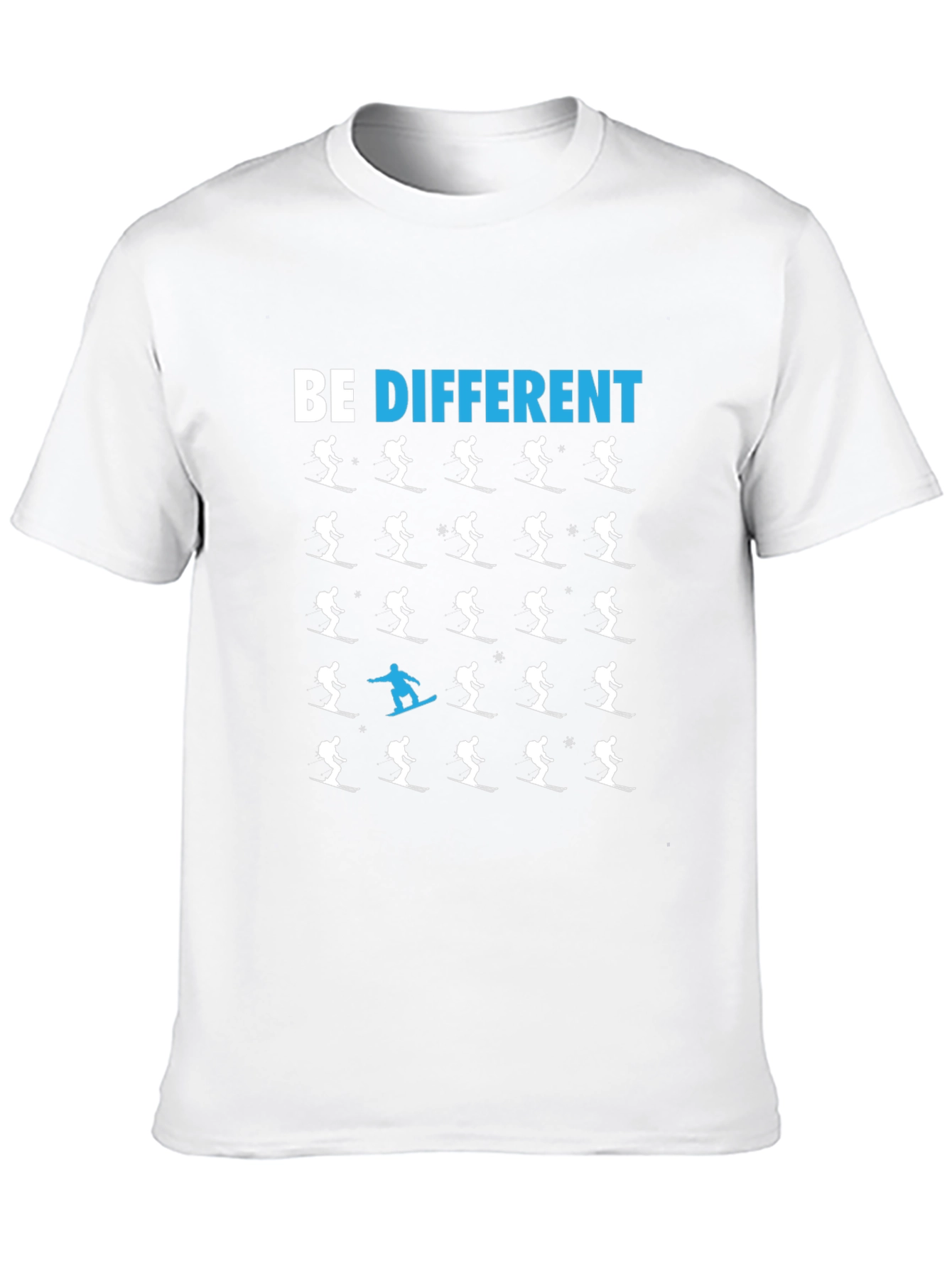 Be Different T-Shirt Ski Snowboard Novelty Tee