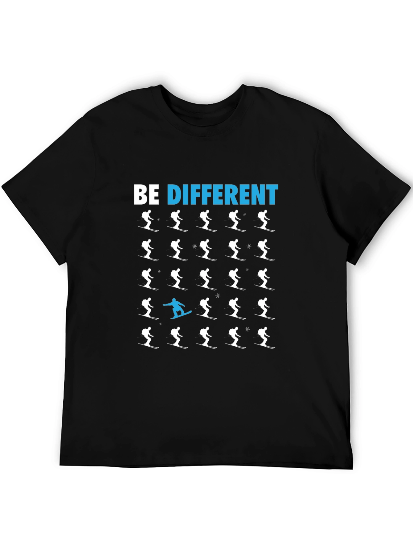 Be Different T-Shirt Ski Snowboard Novelty Tee