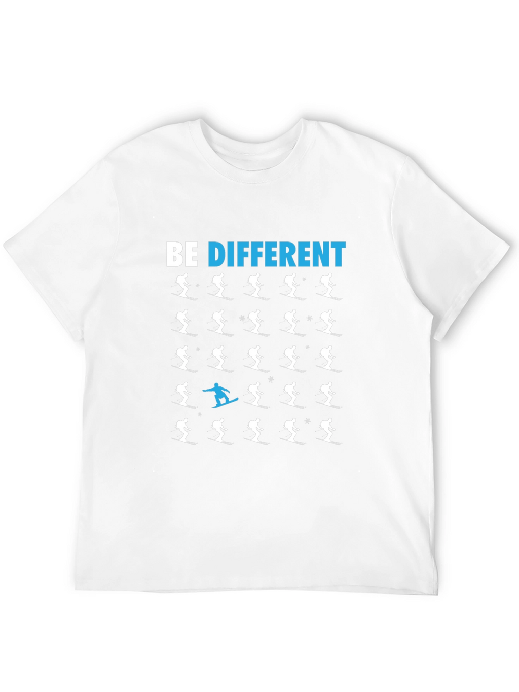 Be Different T-Shirt Ski Snowboard Novelty Tee