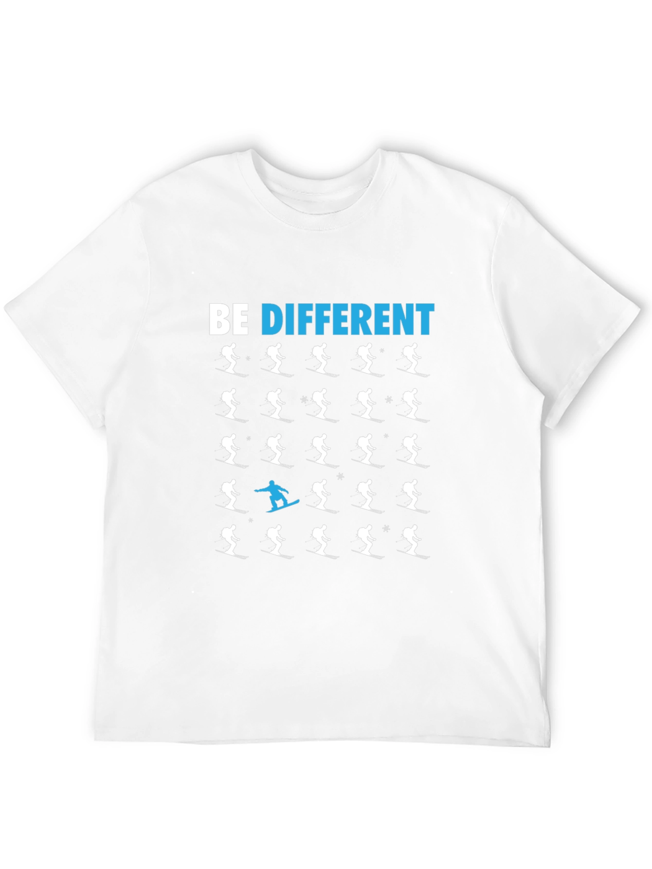 Be Different T-Shirt Ski Snowboard Novelty Tee