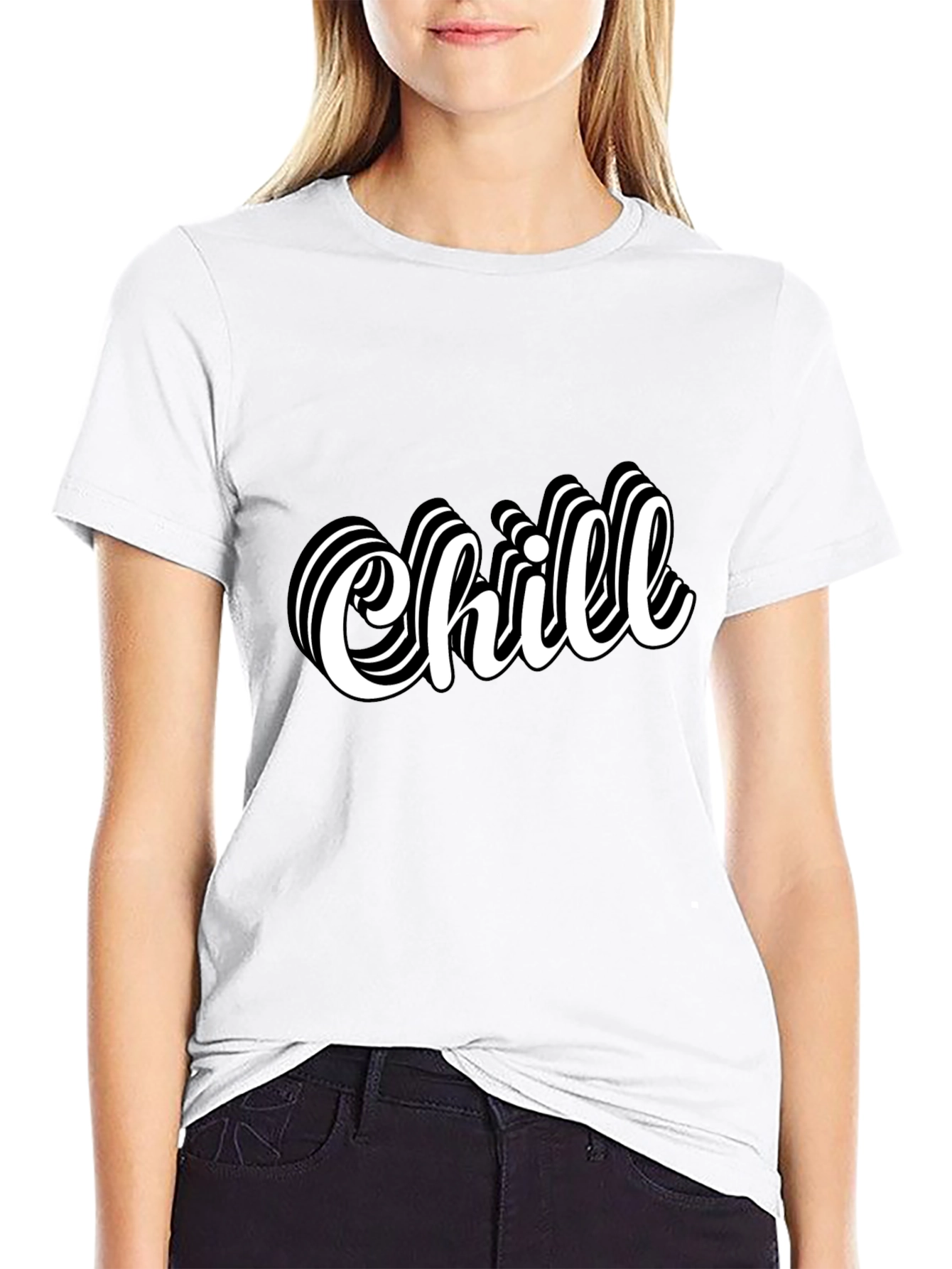 Chill Graphic Tee - Stylish Black Cotton T-Shirt for Men