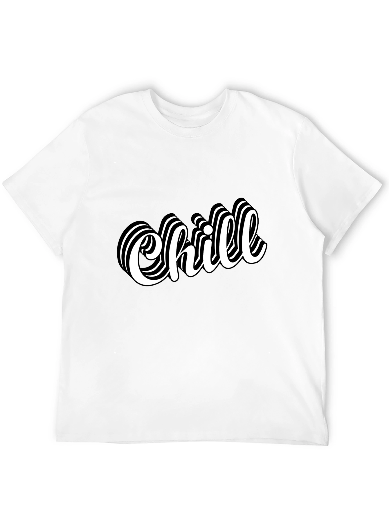 Chill Graphic Tee - Stylish Black Cotton T-Shirt for Men