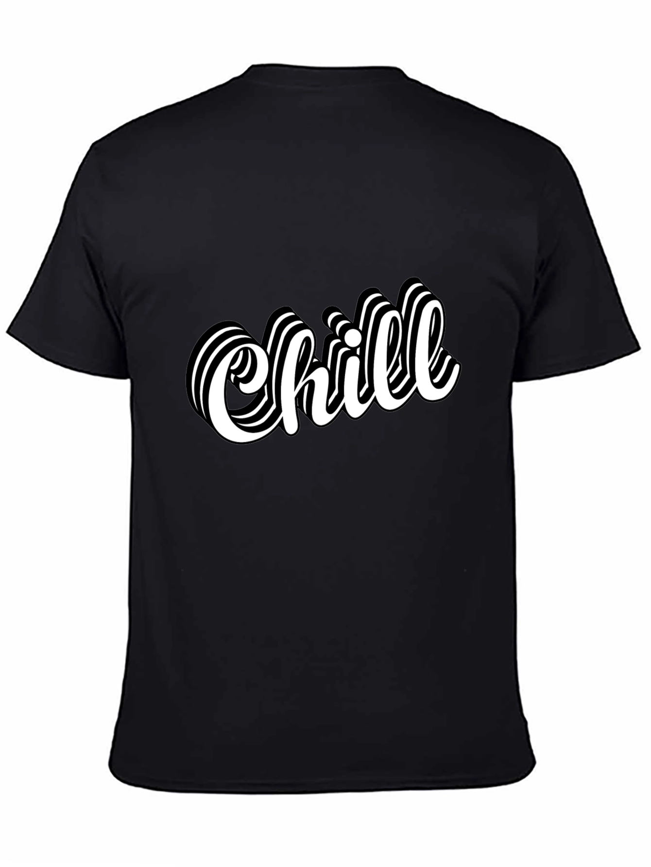Chill Graphic Tee - Stylish Black Cotton T-Shirt for Men