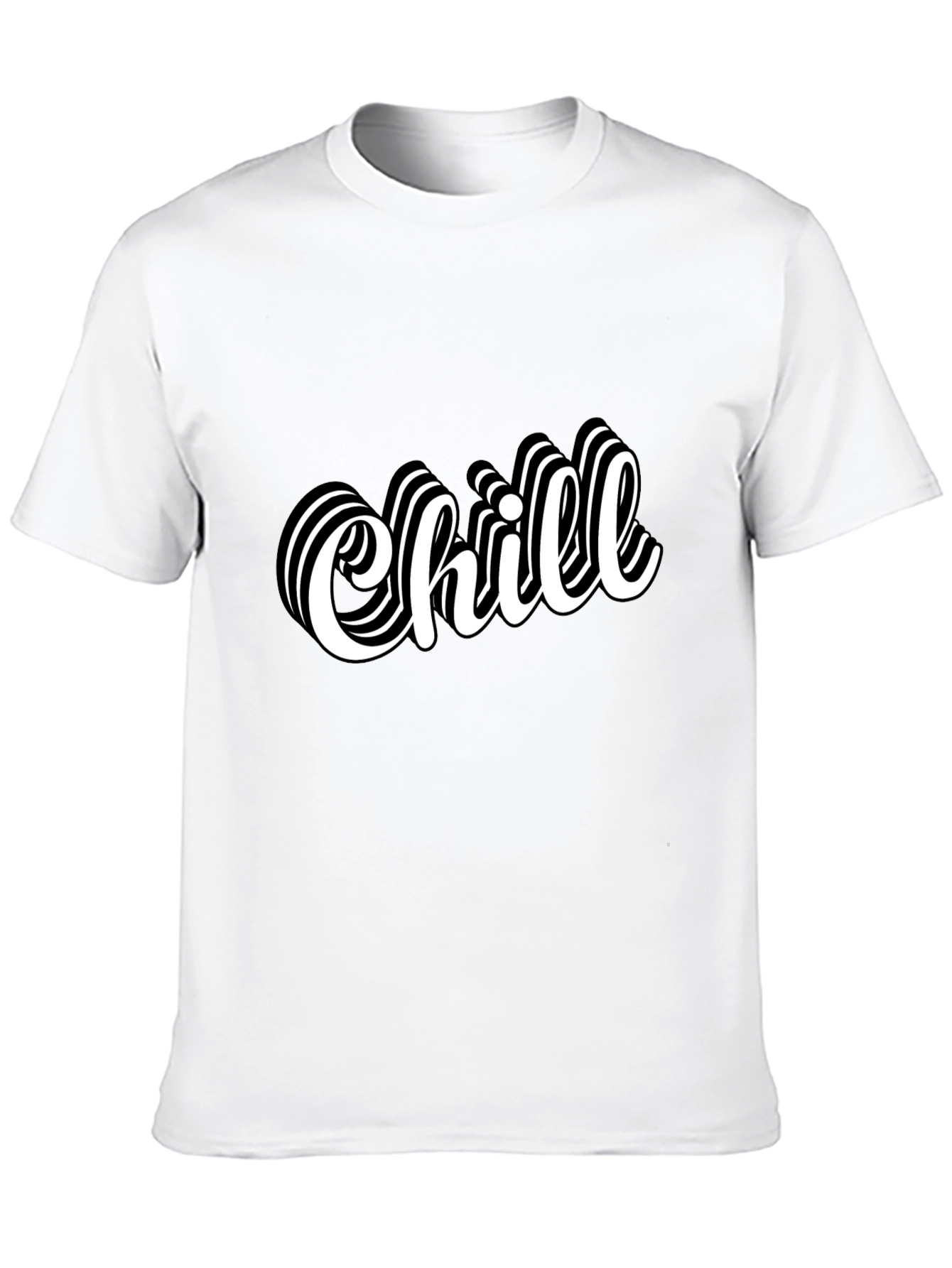 Chill Graphic Tee - Stylish Black Cotton T-Shirt for Men