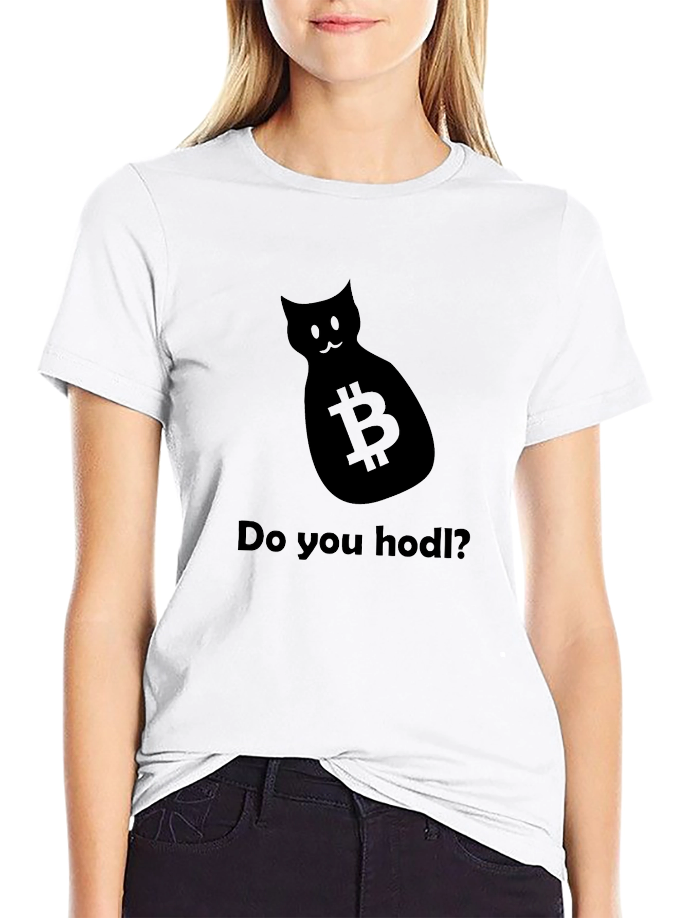 Bitcoin Cat Hodl T-Shirt