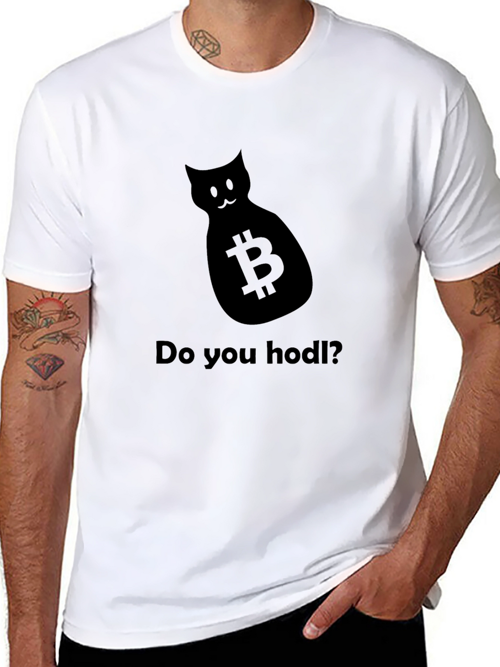 Bitcoin Cat Hodl T-Shirt