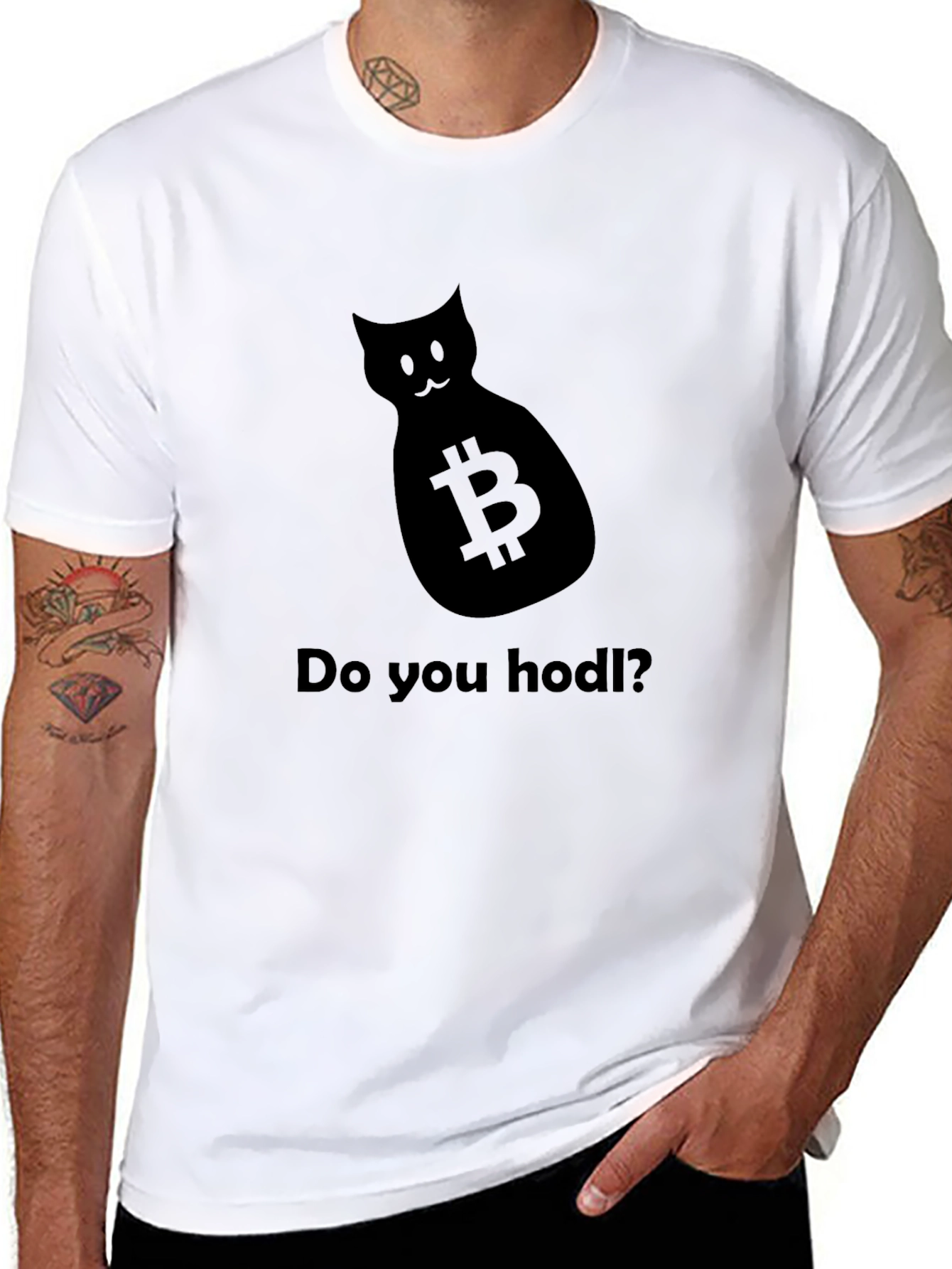 Bitcoin Cat Hodl T-Shirt