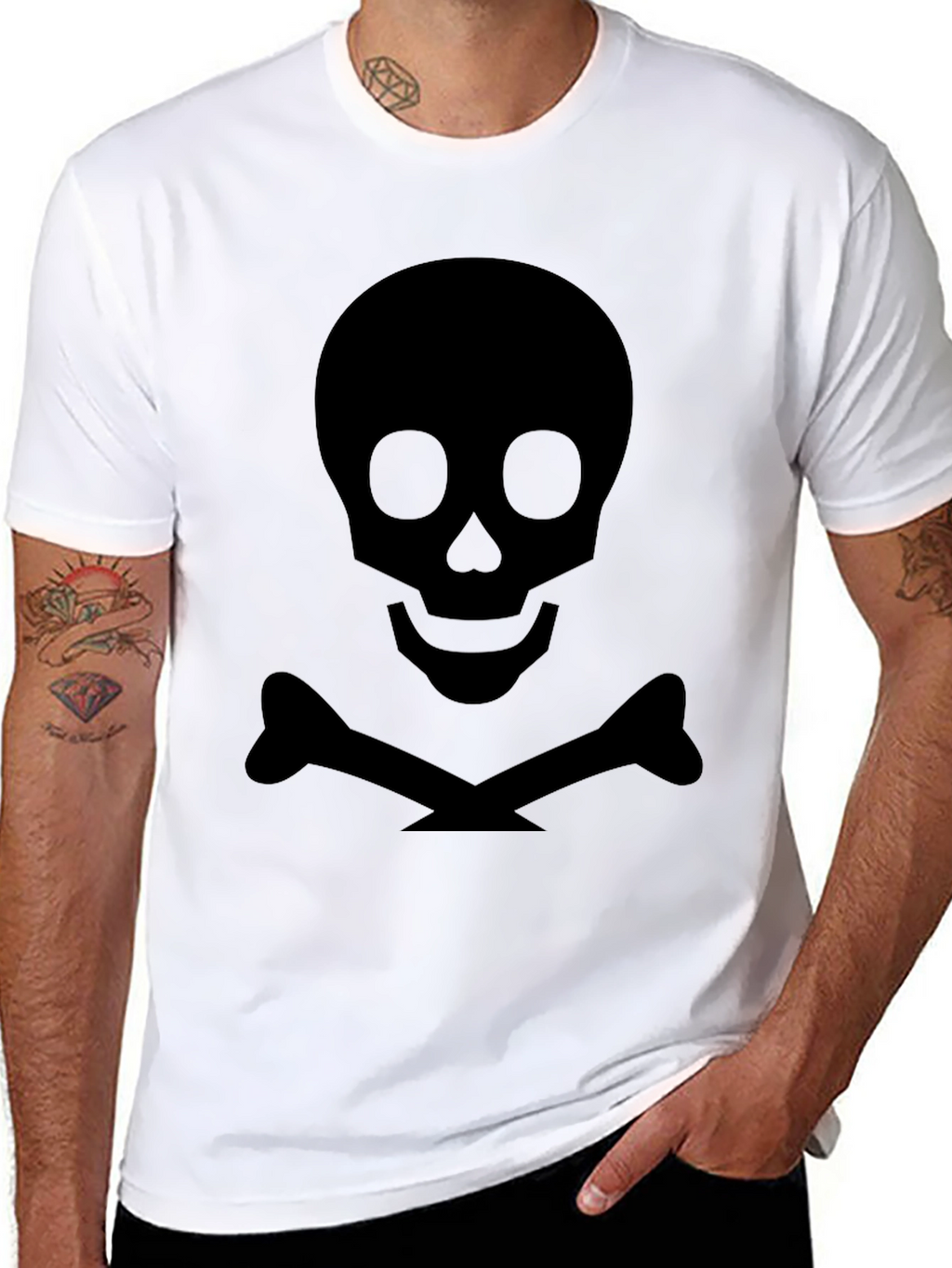Black Skull & Crossbones Graphic Tee