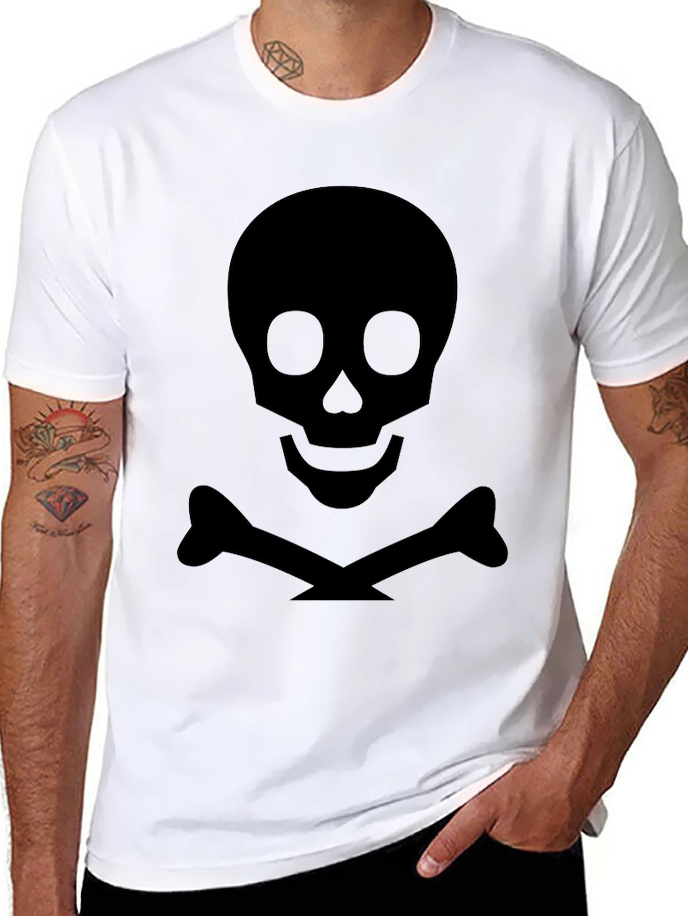 Black Skull & Crossbones Graphic Tee
