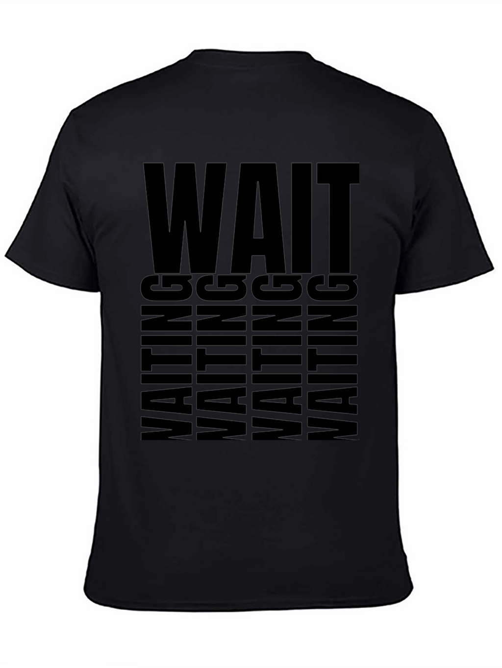 Waiting Graphic Tee - Unisex Black T-Shirt