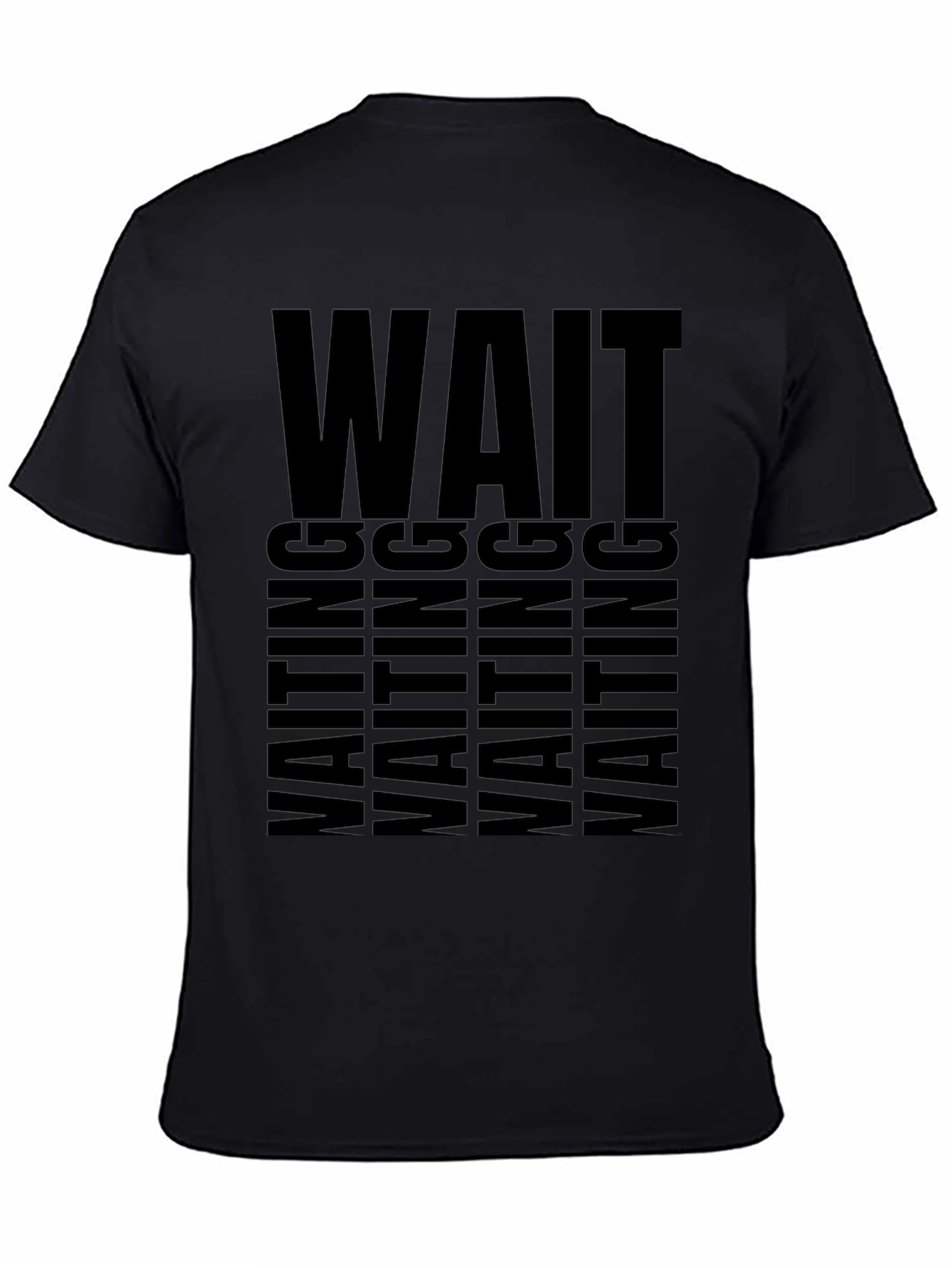 Waiting Graphic Tee - Unisex Black T-Shirt
