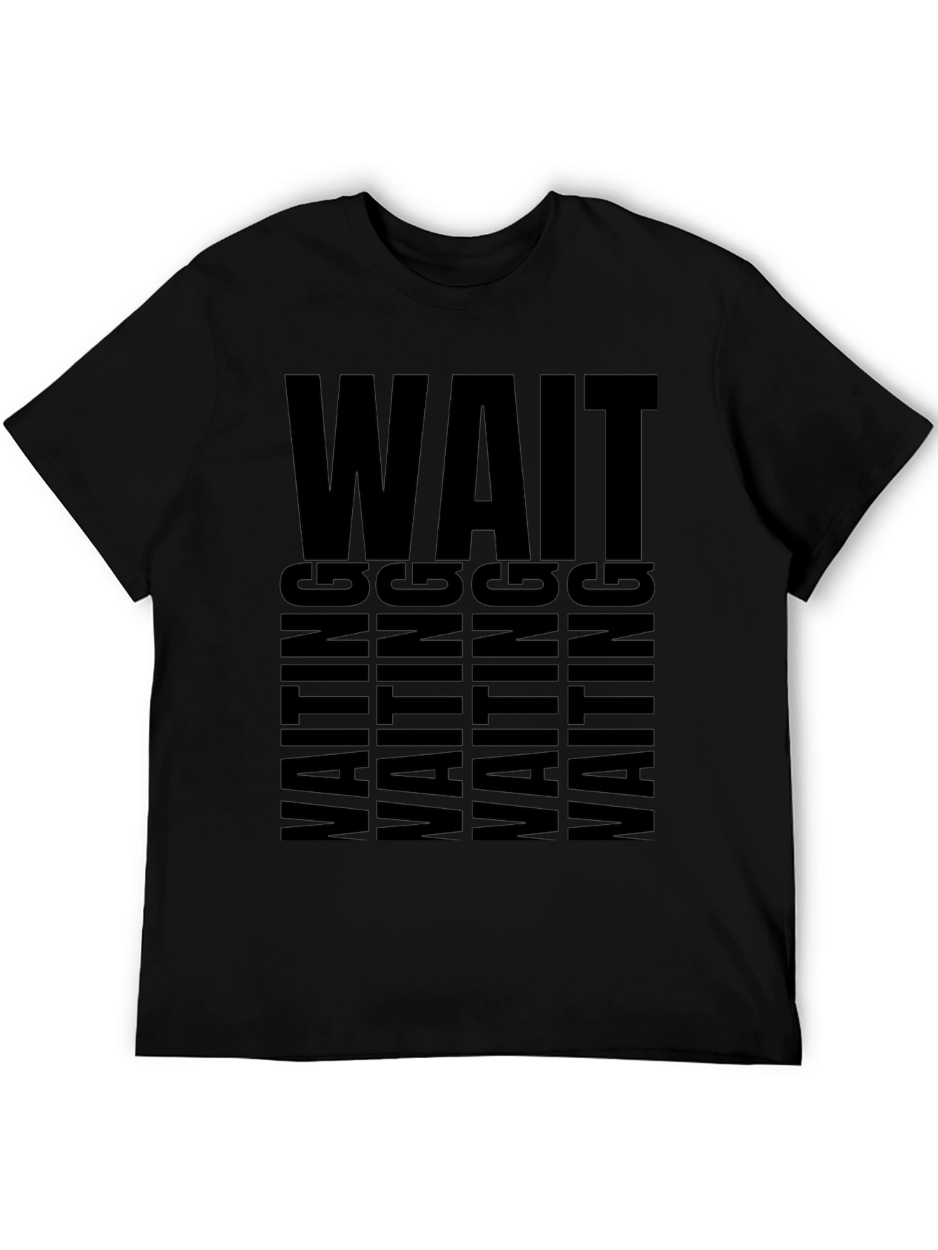 Waiting Graphic Tee - Unisex Black T-Shirt