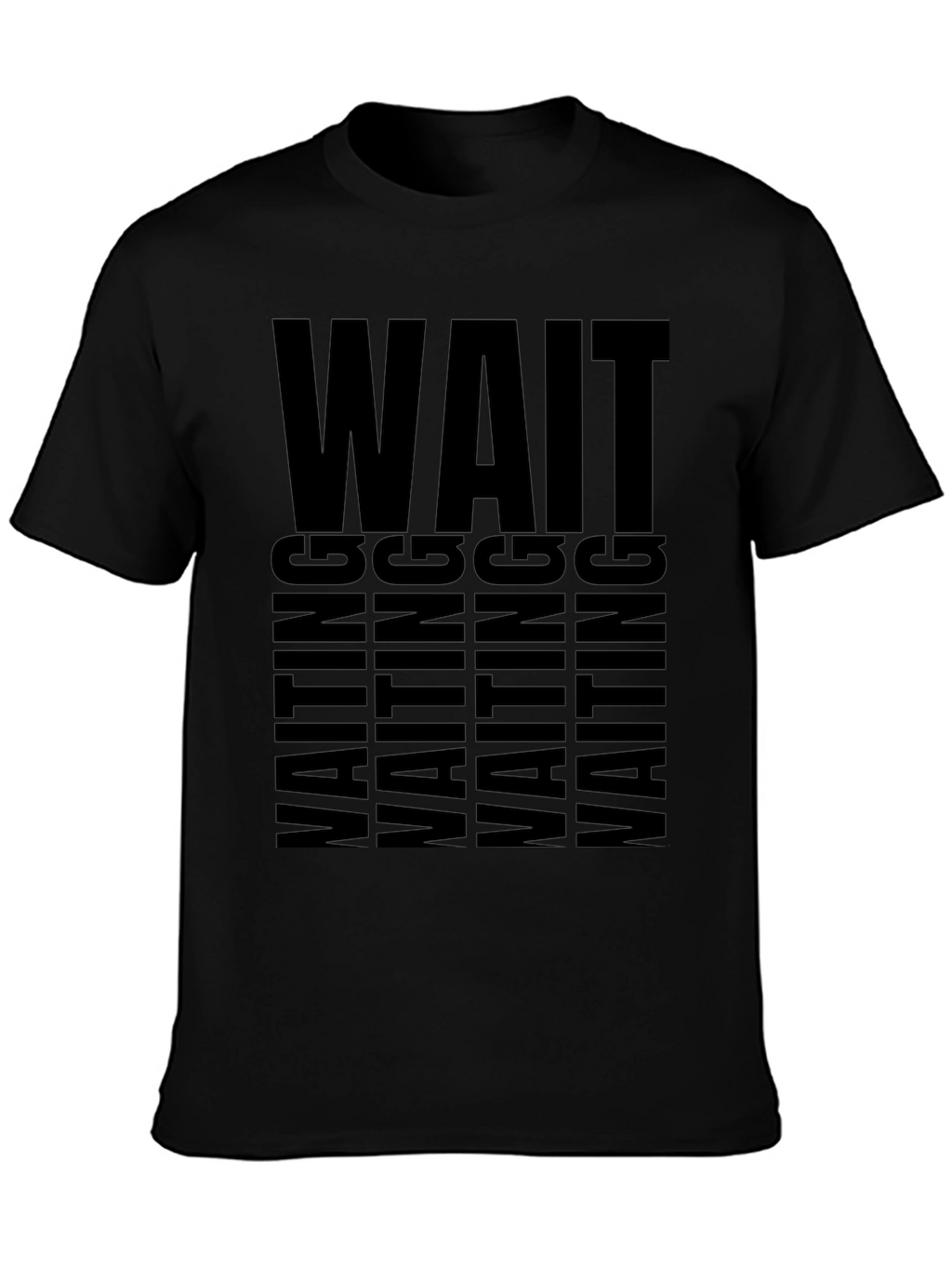 Waiting Graphic Tee - Unisex Black T-Shirt