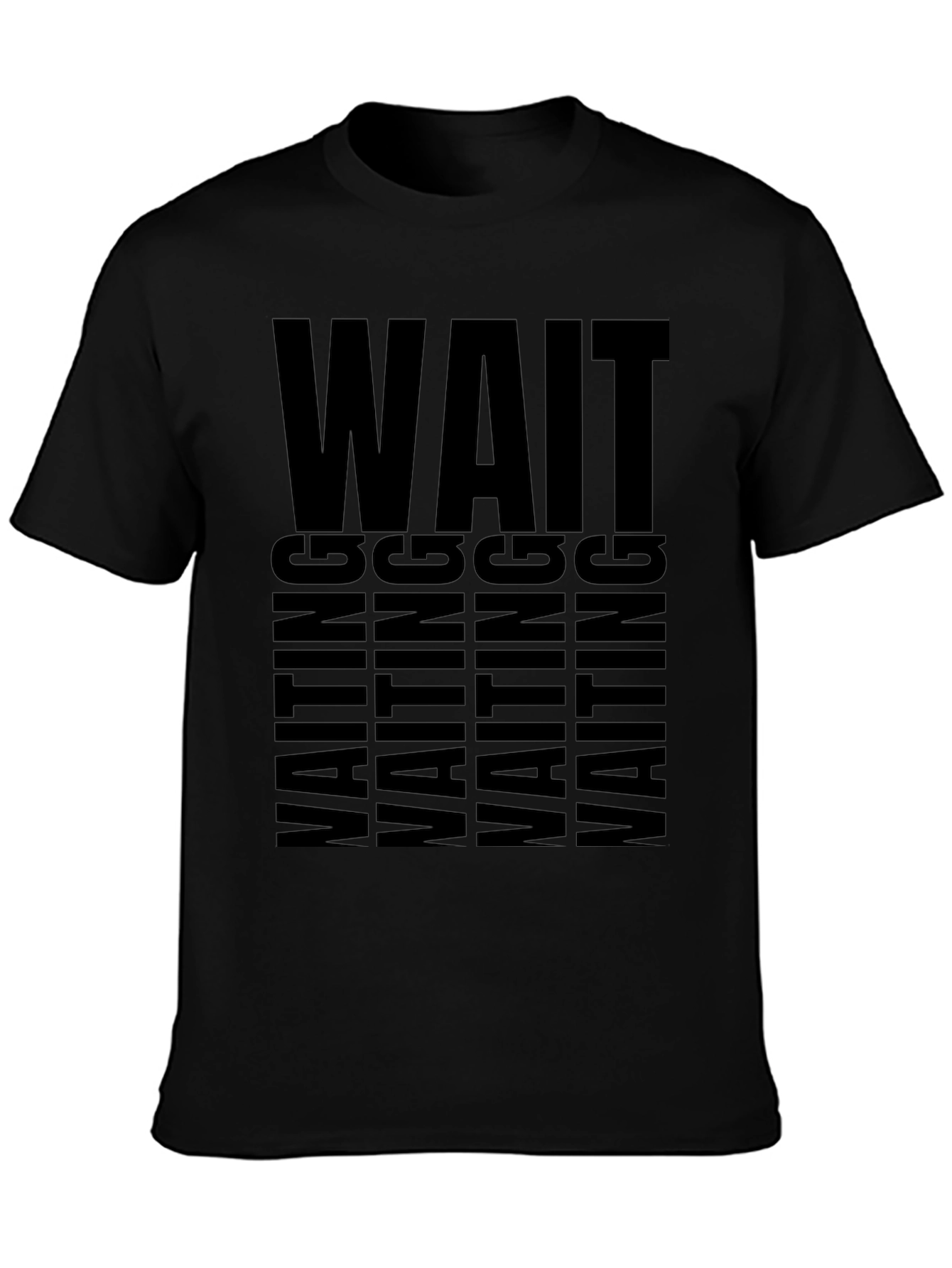 Waiting Graphic Tee - Unisex Black T-Shirt