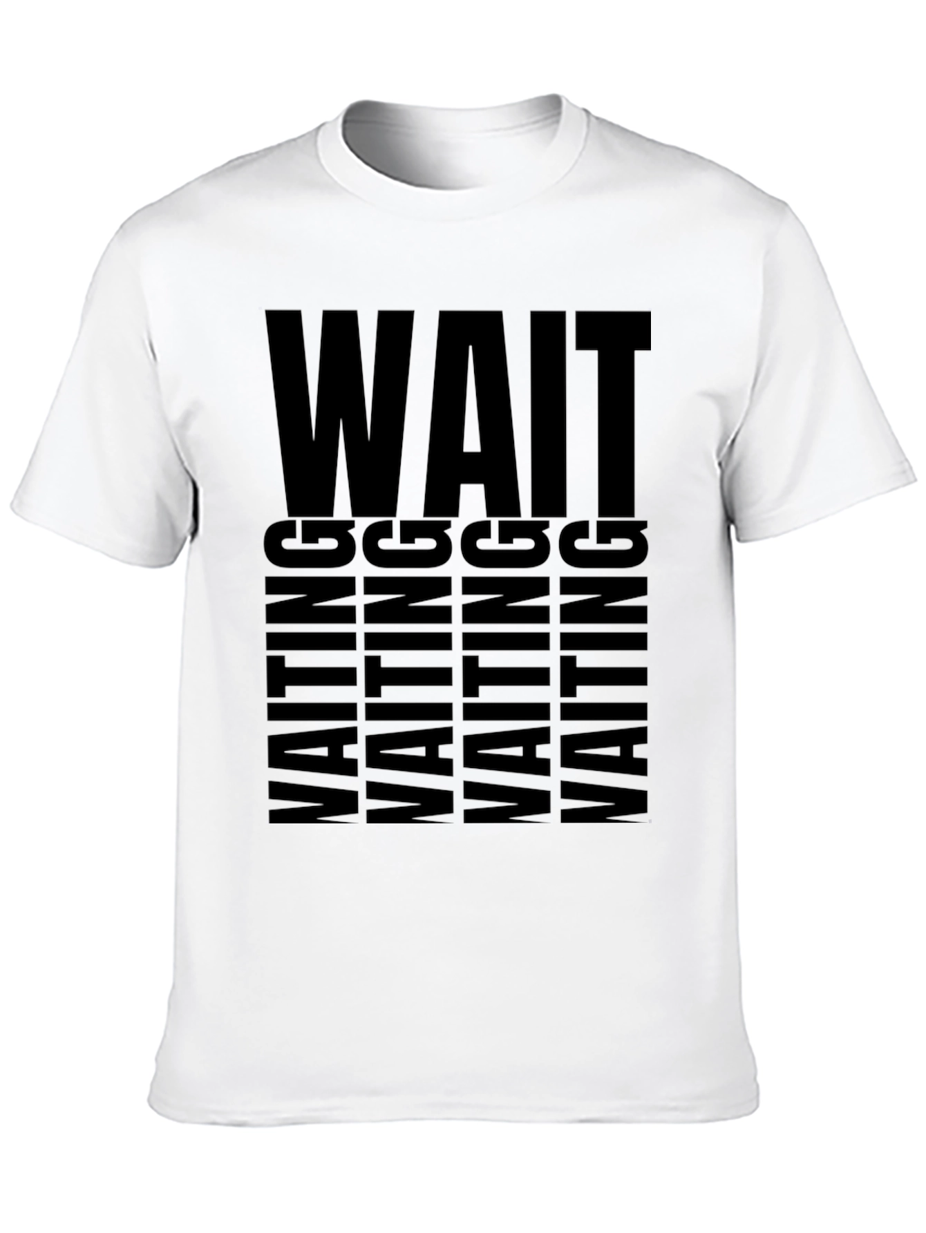 Waiting Graphic Tee - Unisex Black T-Shirt