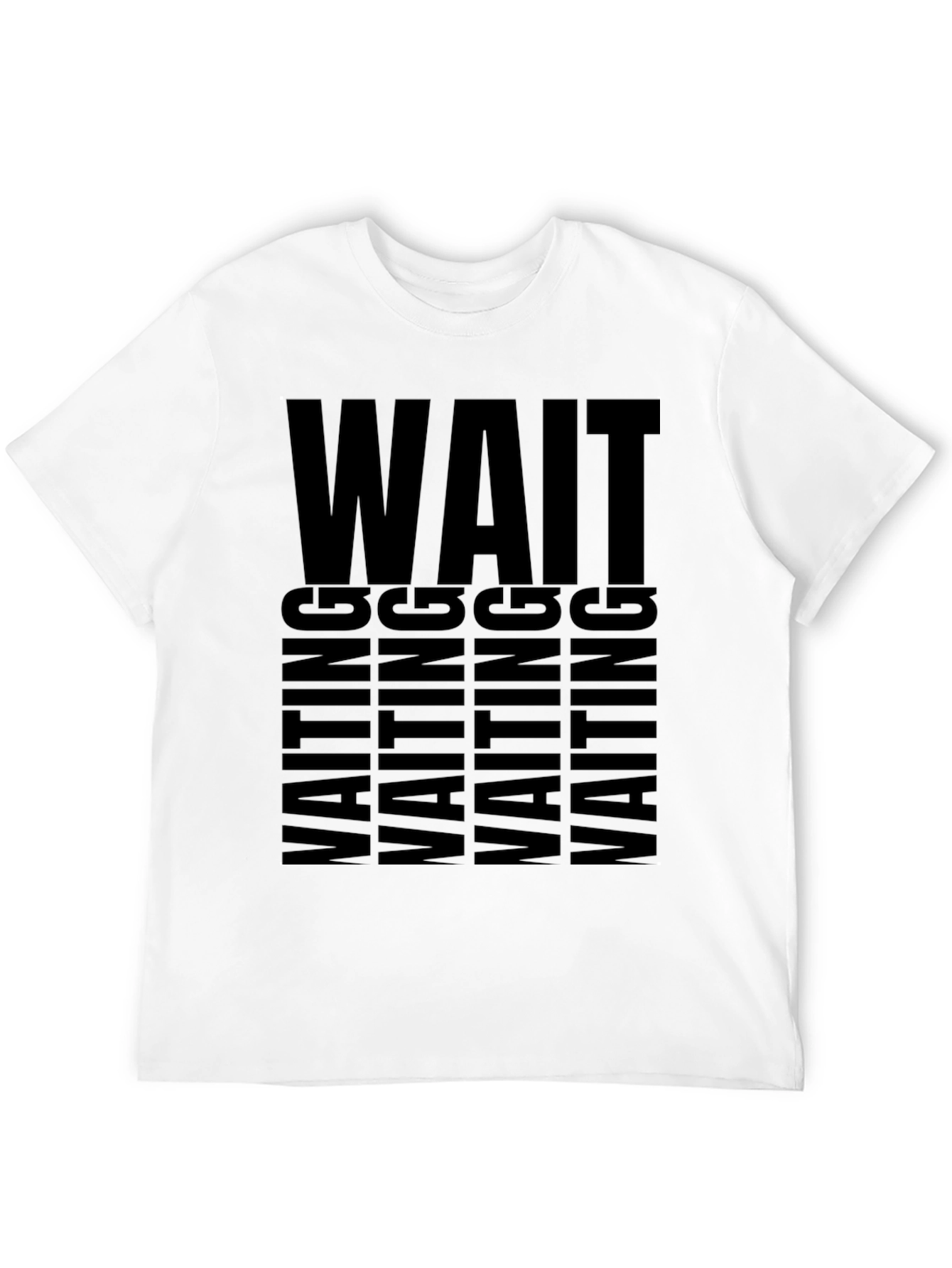Waiting Graphic Tee - Unisex Black T-Shirt