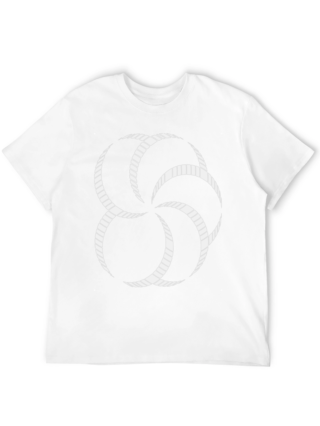 Abstract Geometric Design Black T-Shirt