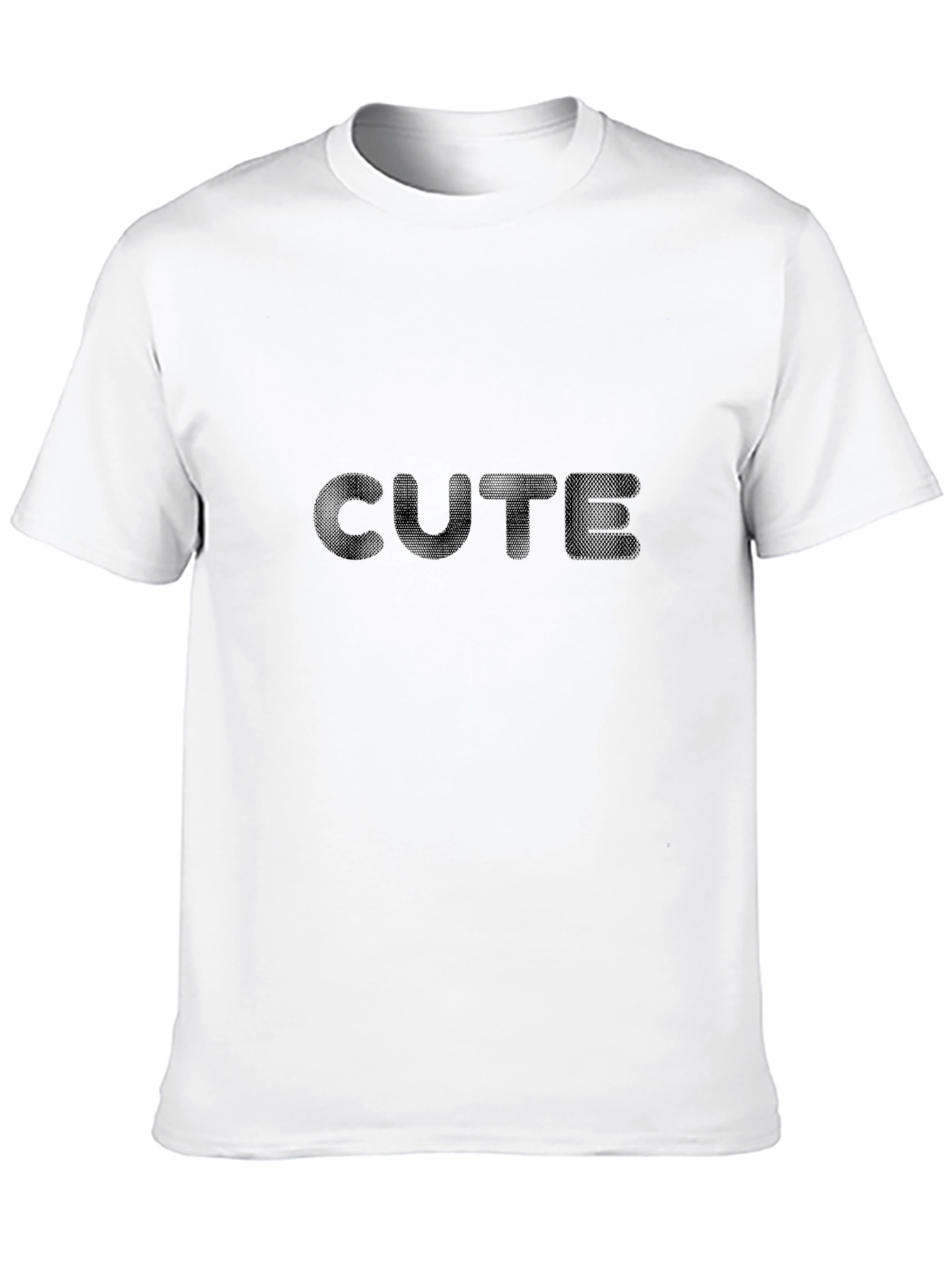 CUTE Black Graphic Tee - Soft Cotton Blend