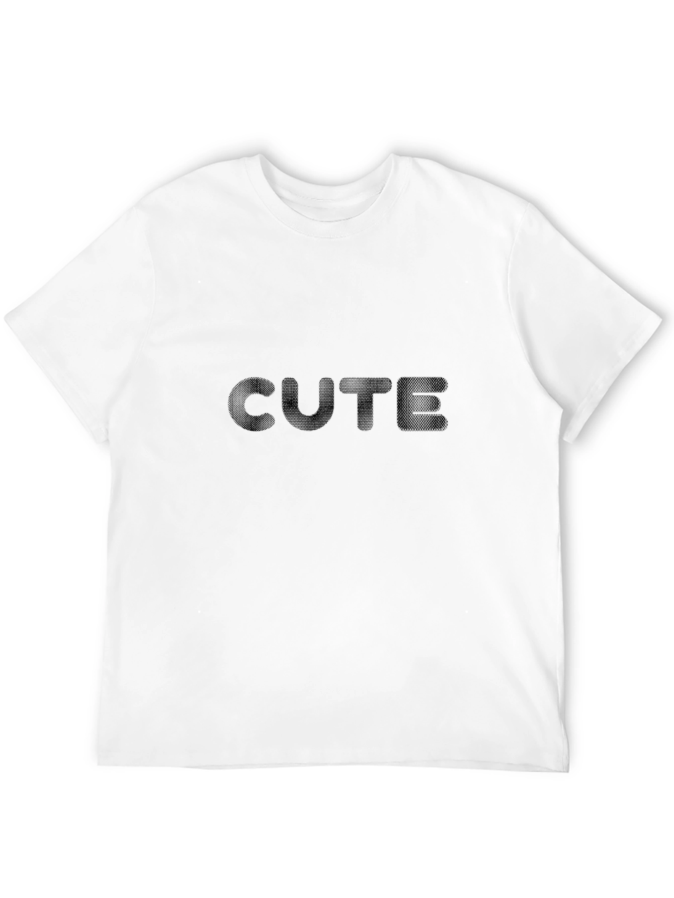 CUTE Black Graphic Tee - Soft Cotton Blend