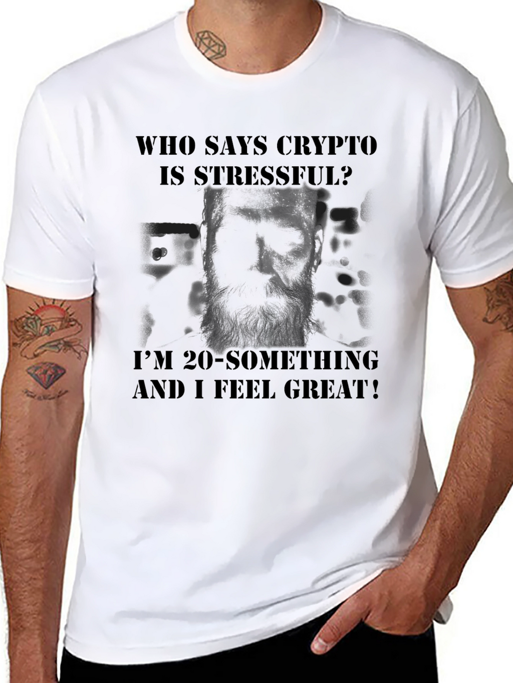 Crypto Stressful? T-Shirt - 20-Something & Great!