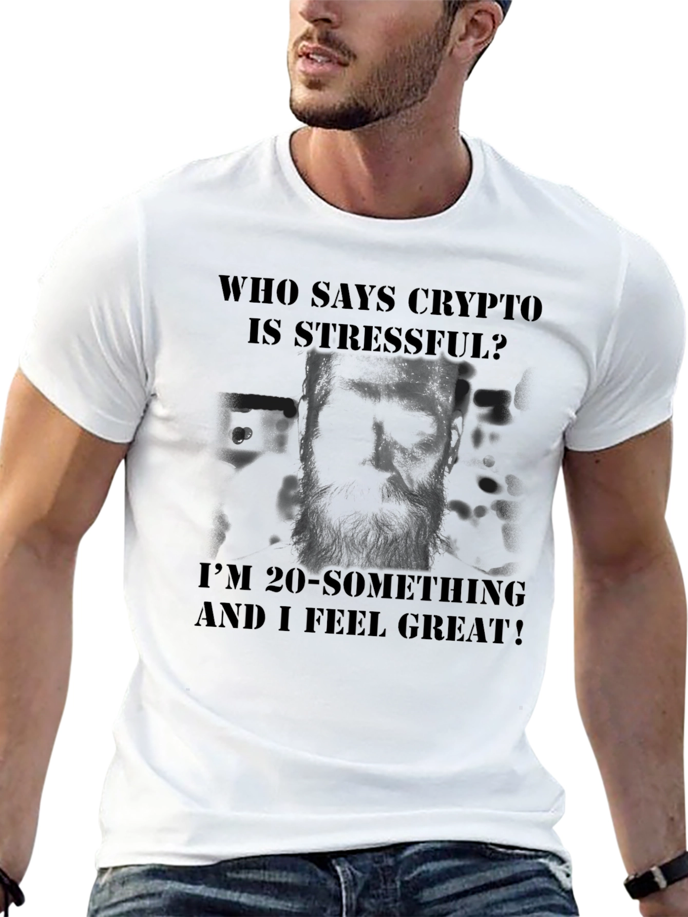 Crypto Stressful? T-Shirt - 20-Something & Great!