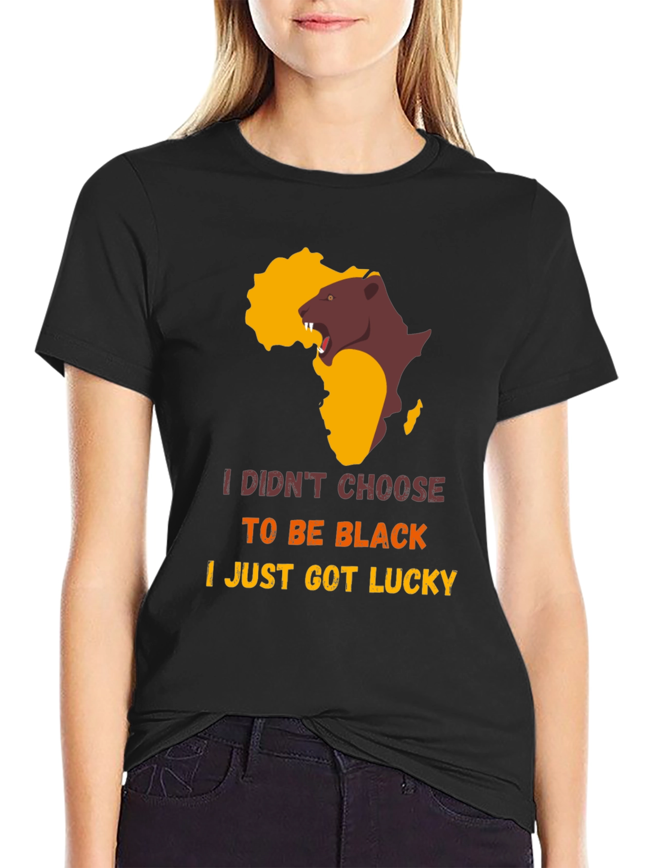 Lucky to Be Black Graphic Tee