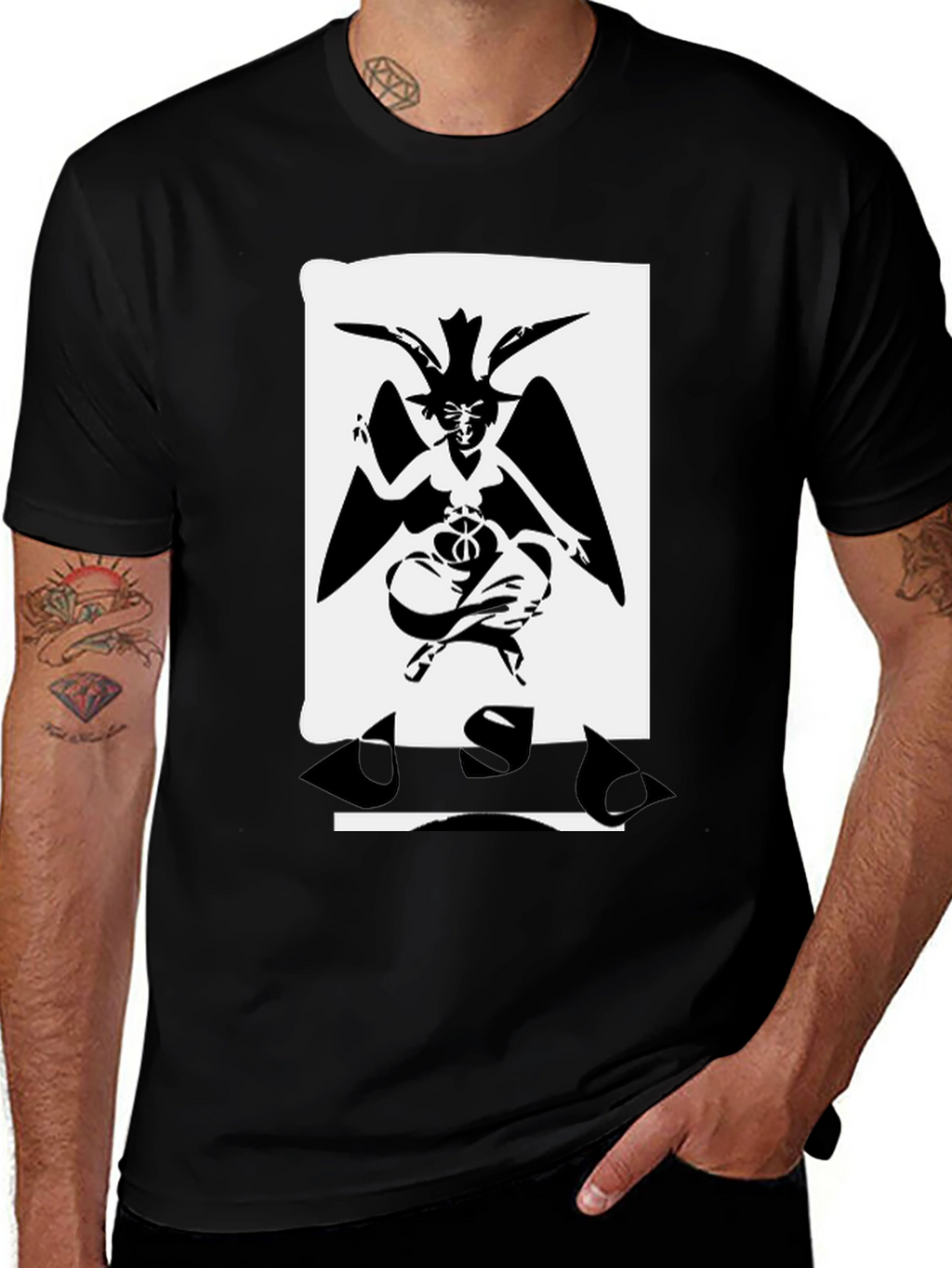 Baphomet Graphic Tee - Occult Satanic T-Shirt