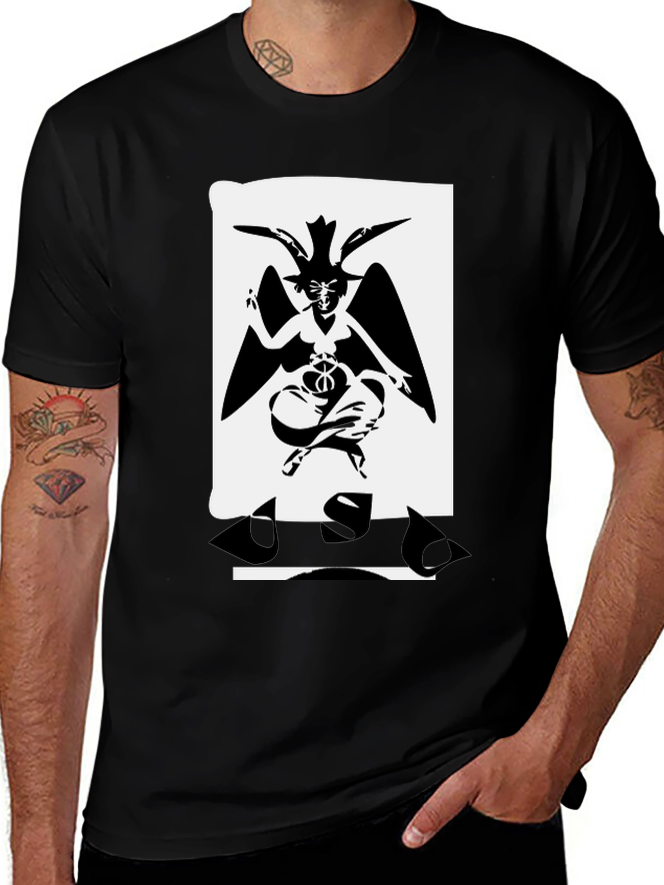 Baphomet Graphic Tee - Occult Satanic T-Shirt