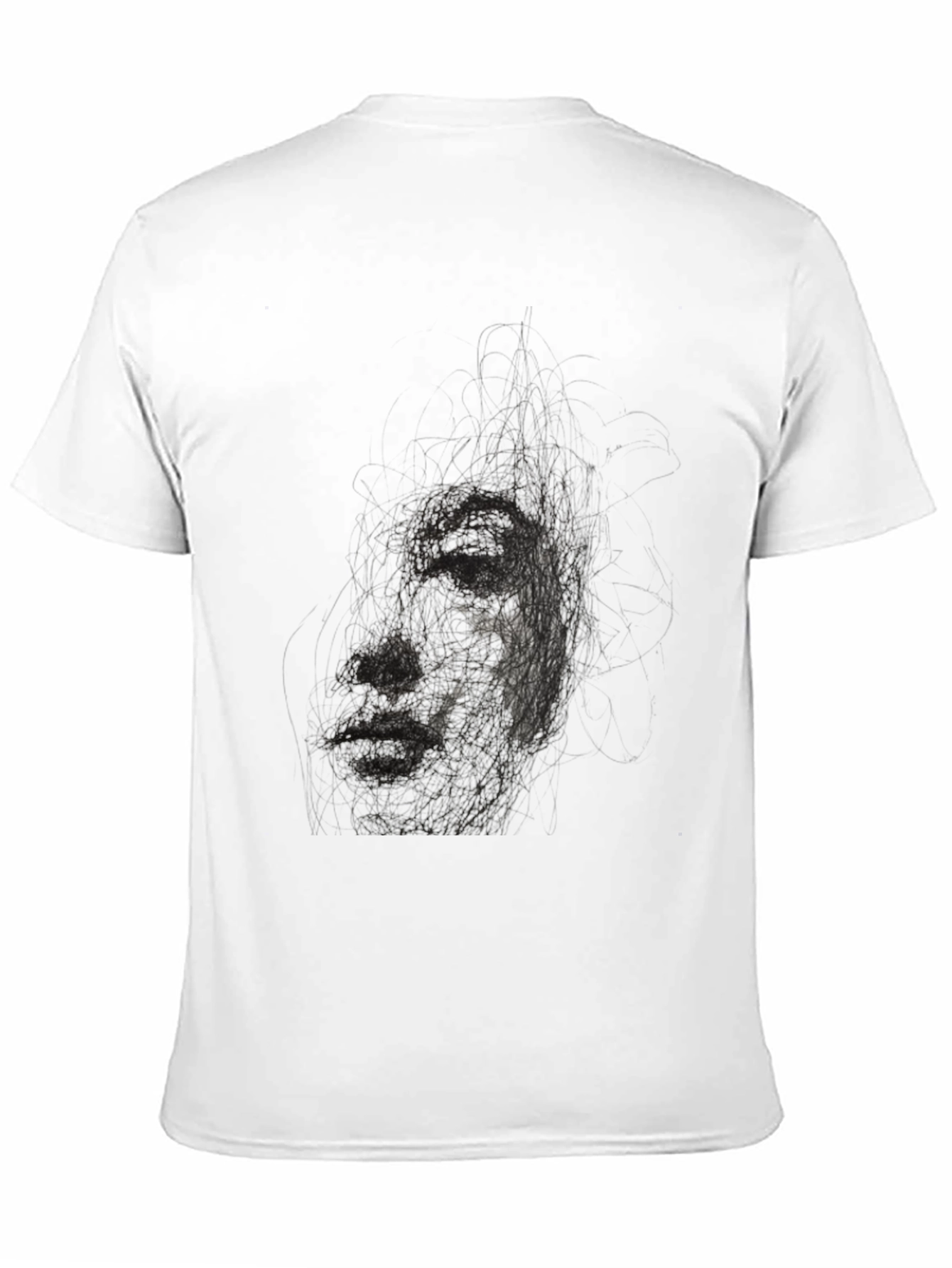 Abstract Face Black T-Shirt - Artistic Graphic Tee