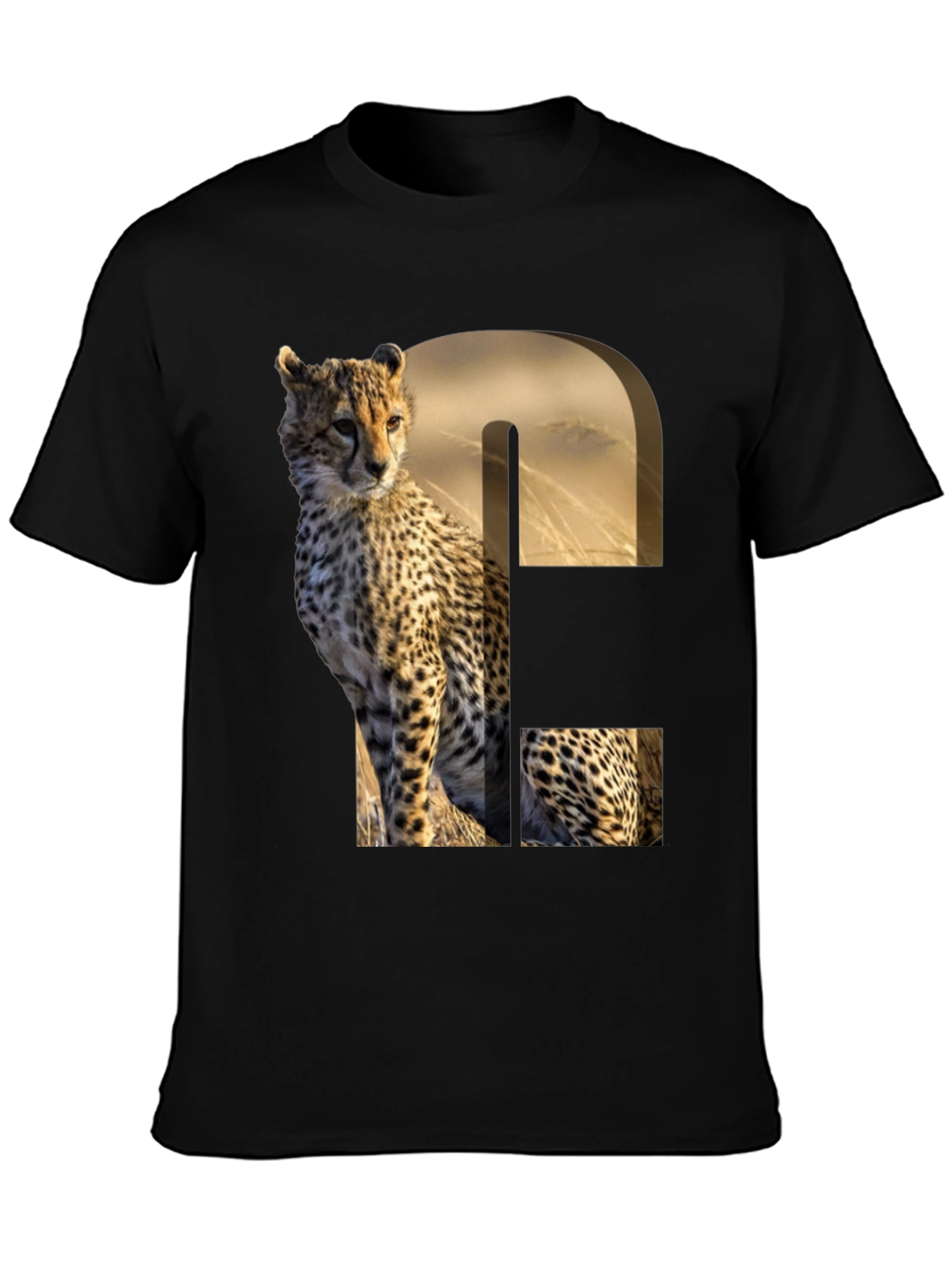 Cheetah Print Graphic Tee - Unique Animal Design