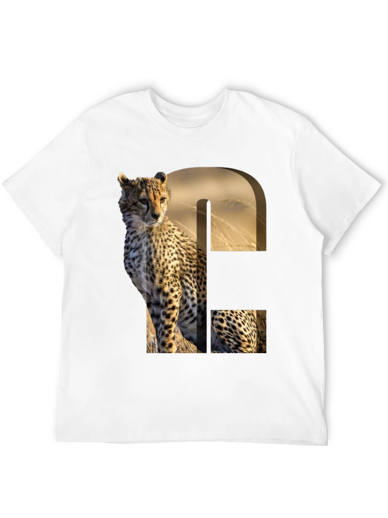 Cheetah Print Graphic Tee - Unique Animal Design