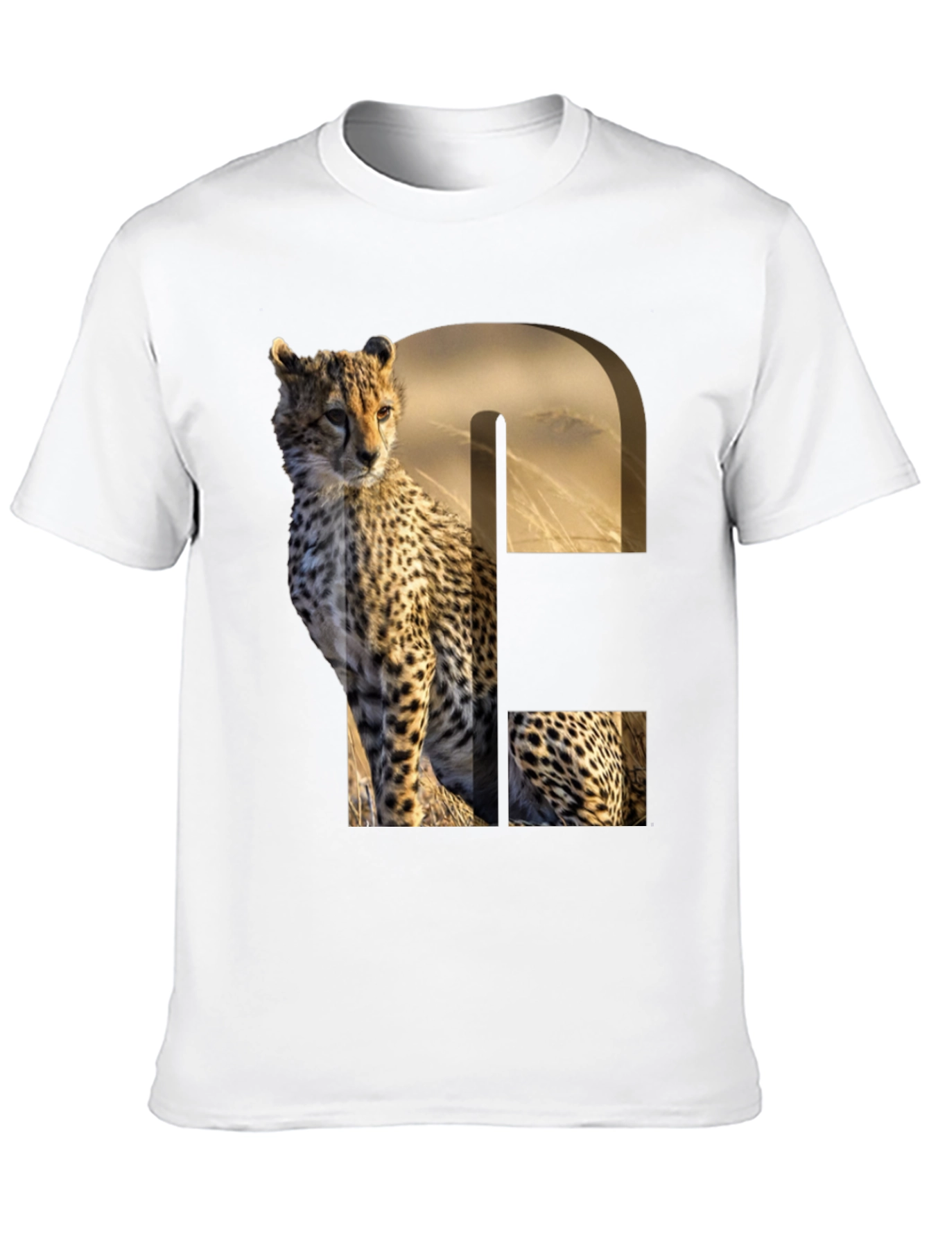 Cheetah Print Graphic Tee - Unique Animal Design