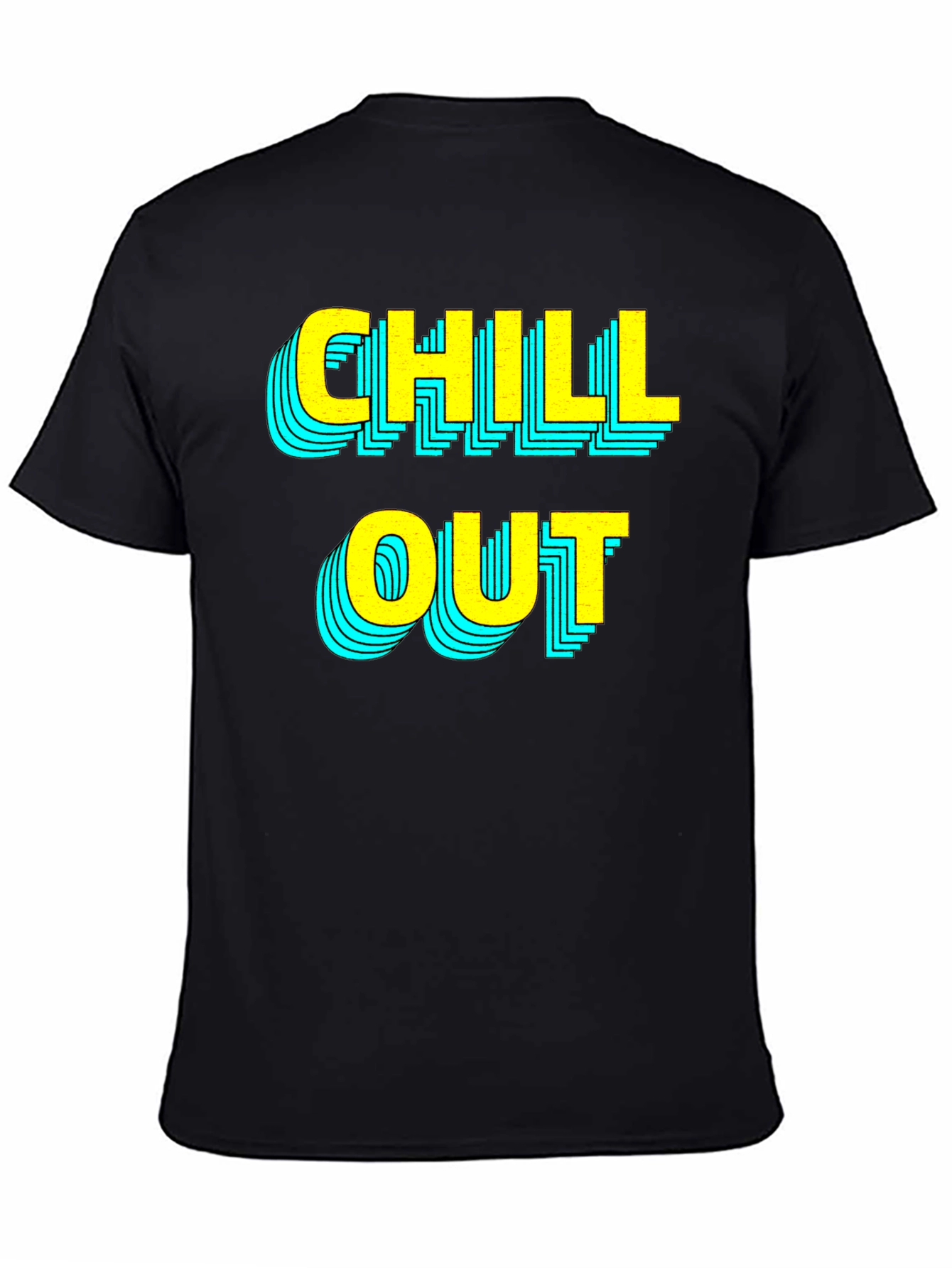 Chill Out Graphic T-Shirt - Black Casual Tee
