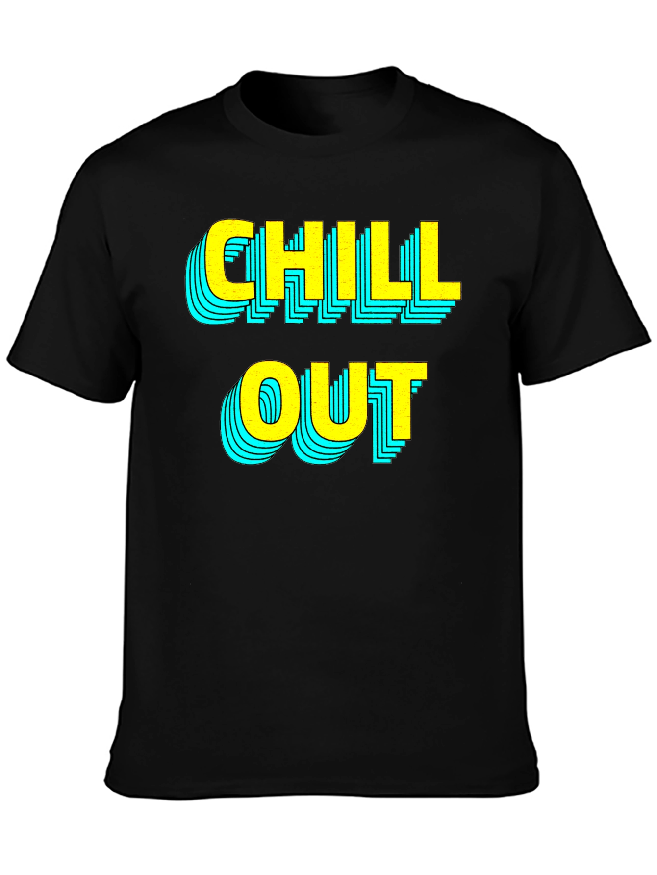 Chill Out Graphic T-Shirt - Black Casual Tee