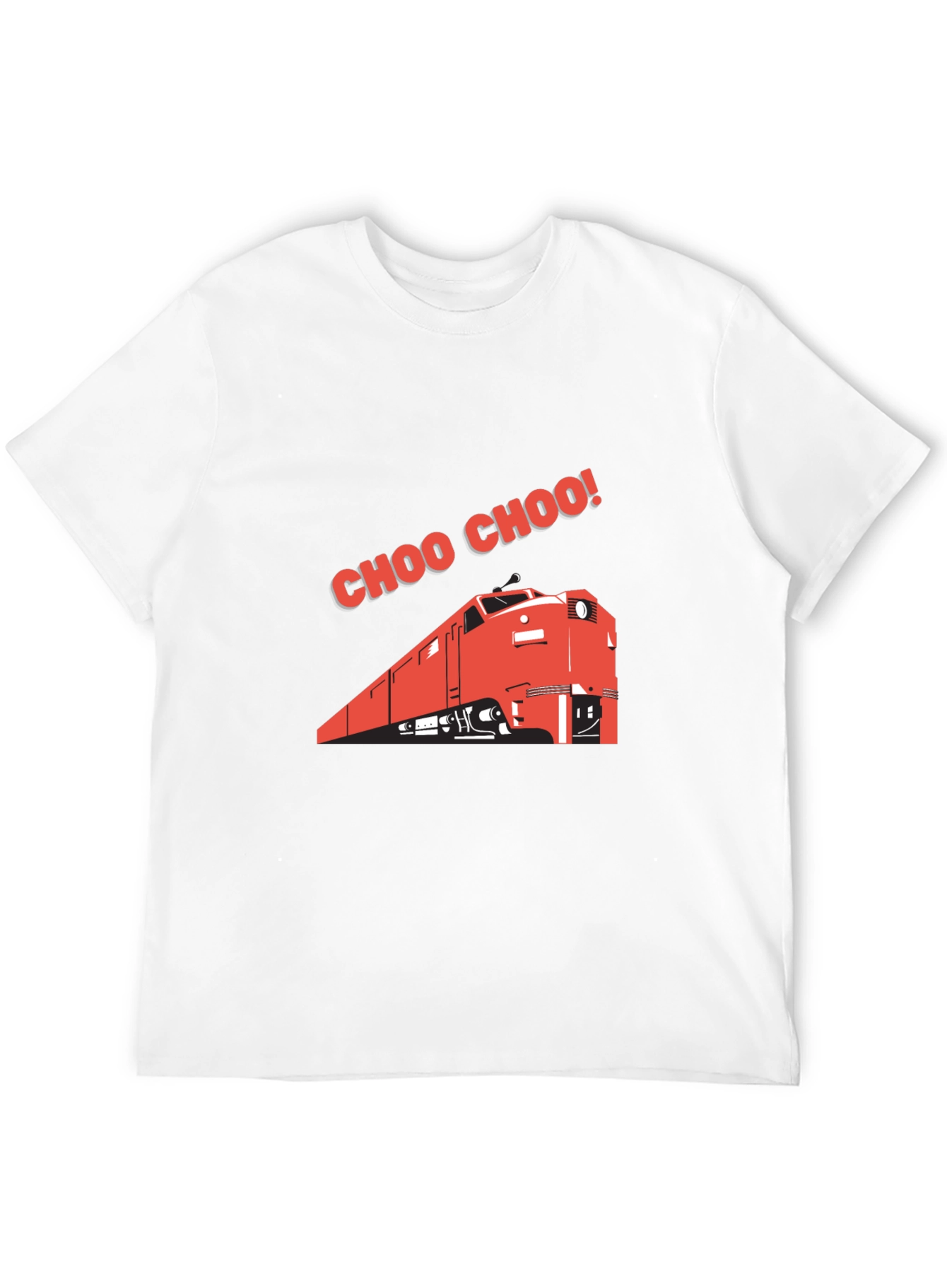 Choo Choo Train Graphic Tee - Black Cotton T-Shirt