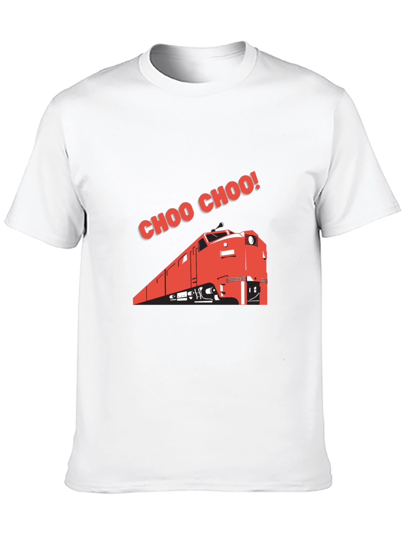 Choo Choo Train Graphic Tee - Black Cotton T-Shirt