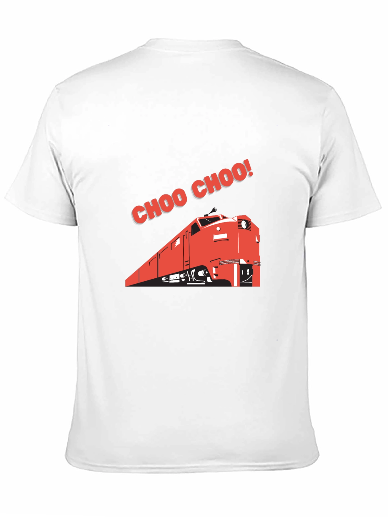 Choo Choo Train Graphic Tee - Black Cotton T-Shirt