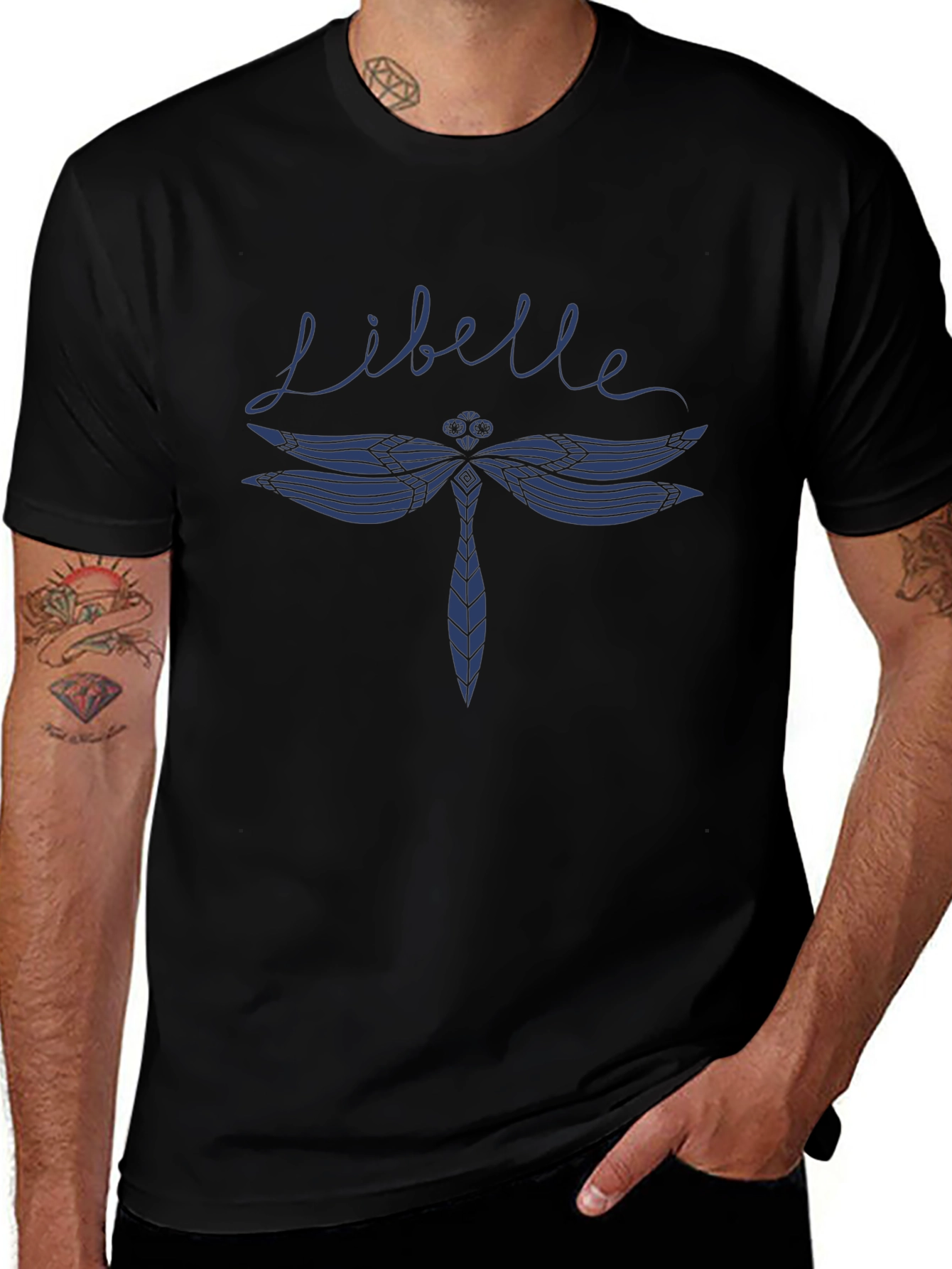 Libelle Dragonfly Graphic Tee - Black